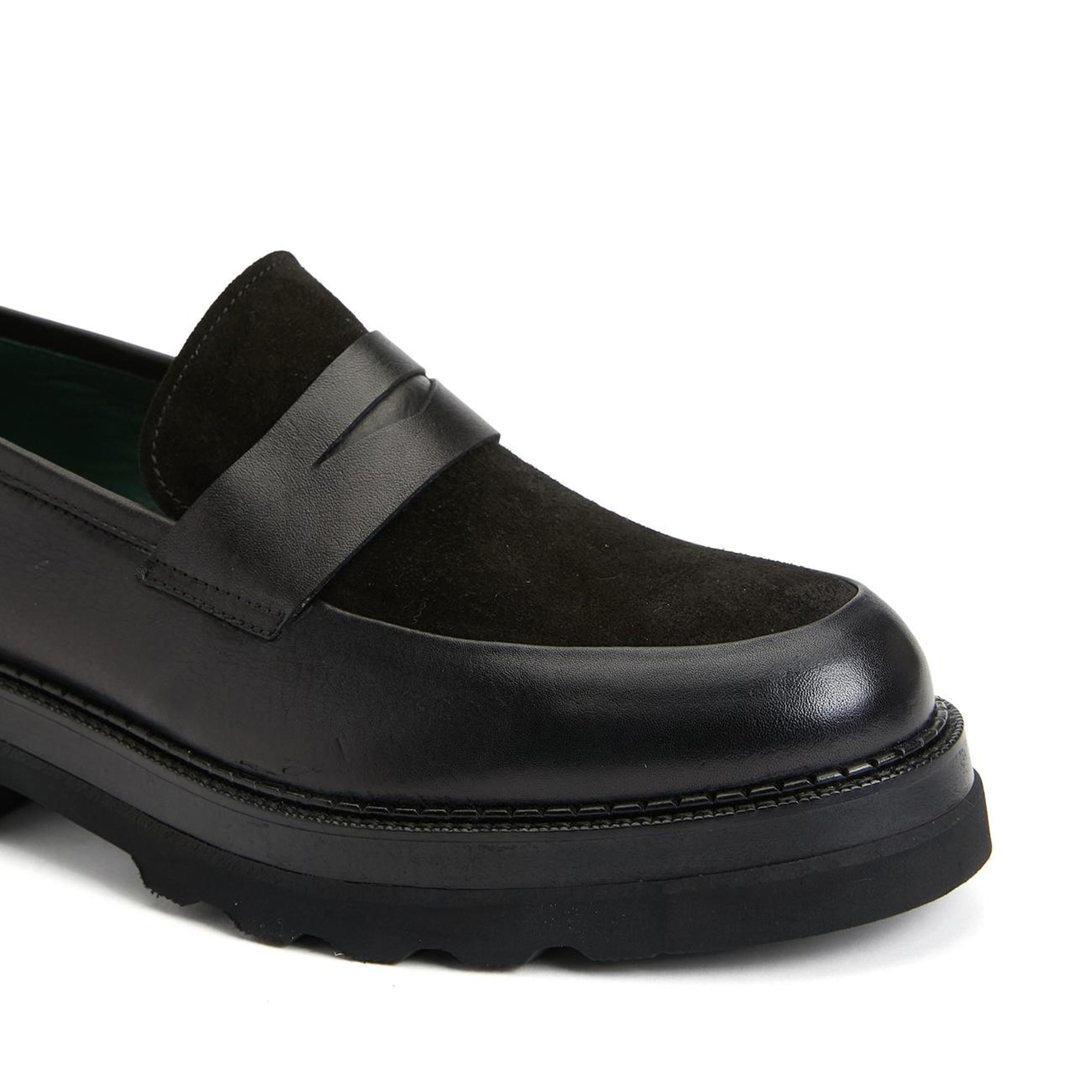 George Hogg Erkek Siyah Süet Loafer