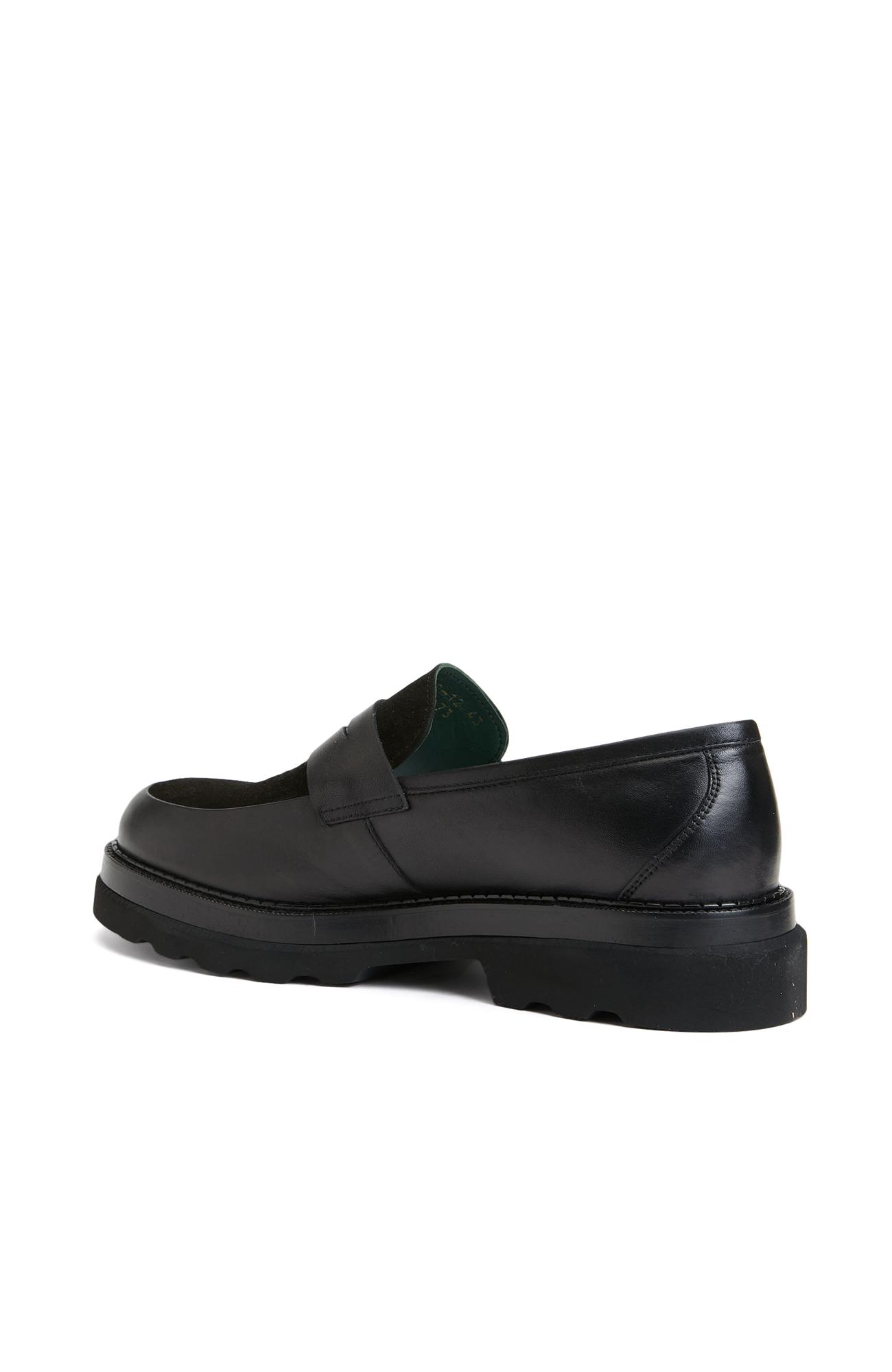 George Hogg Erkek Siyah Süet Loafer