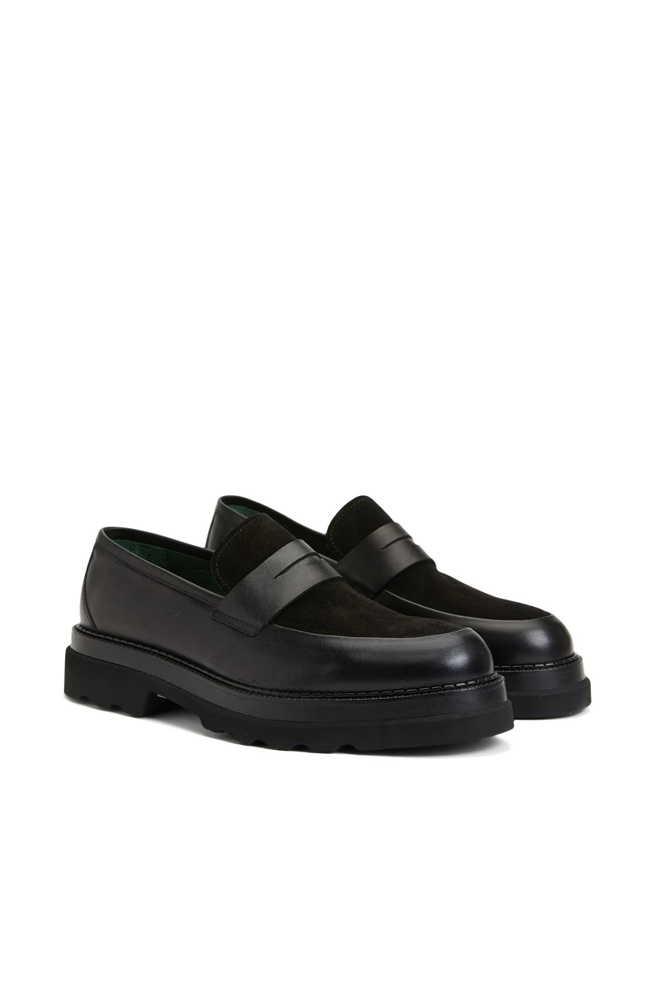 George Hogg Erkek Siyah Süet Loafer