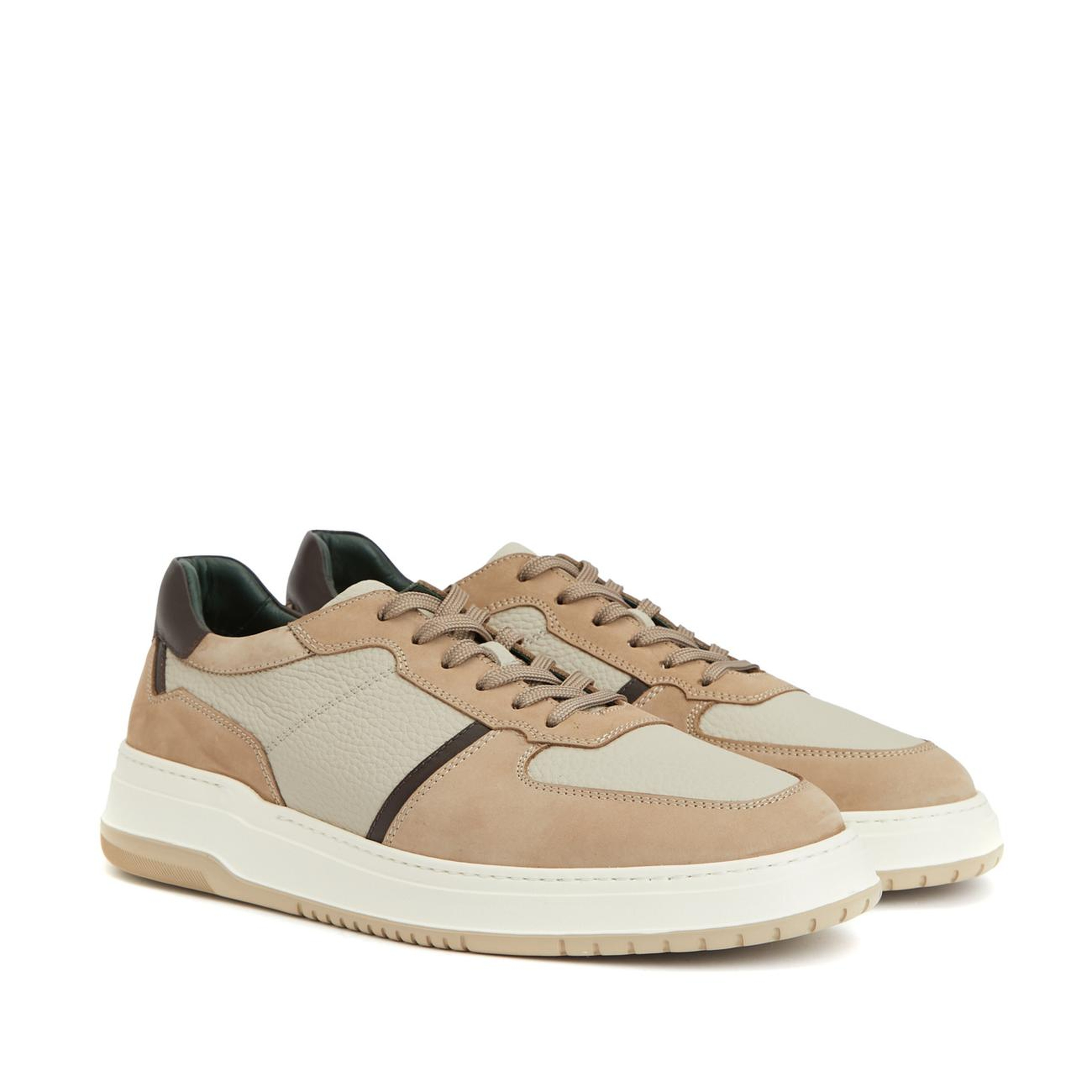 George Hogg Erkek Bej Deri Sneaker