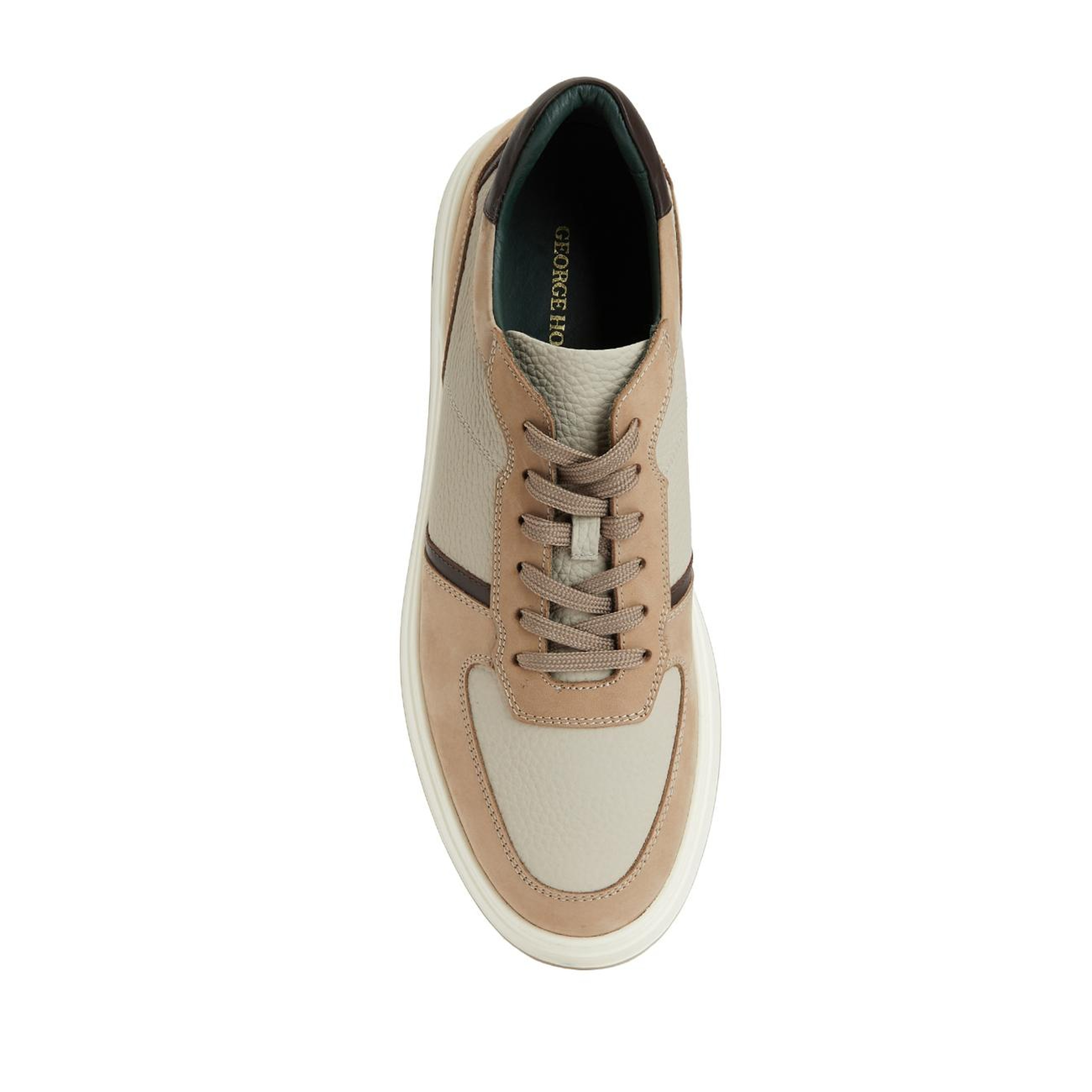 George Hogg Erkek Bej Deri Sneaker