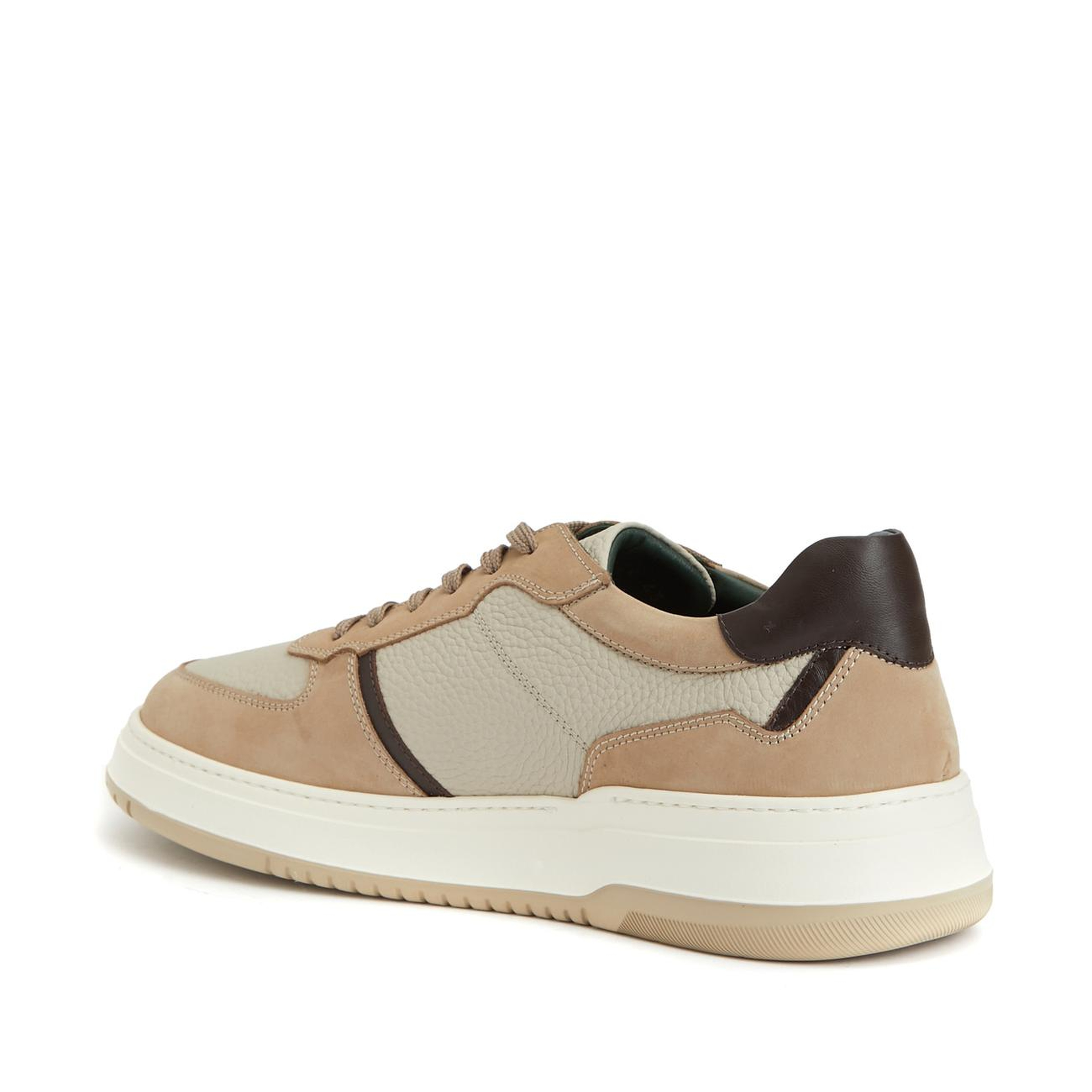 George Hogg Erkek Bej Deri Sneaker