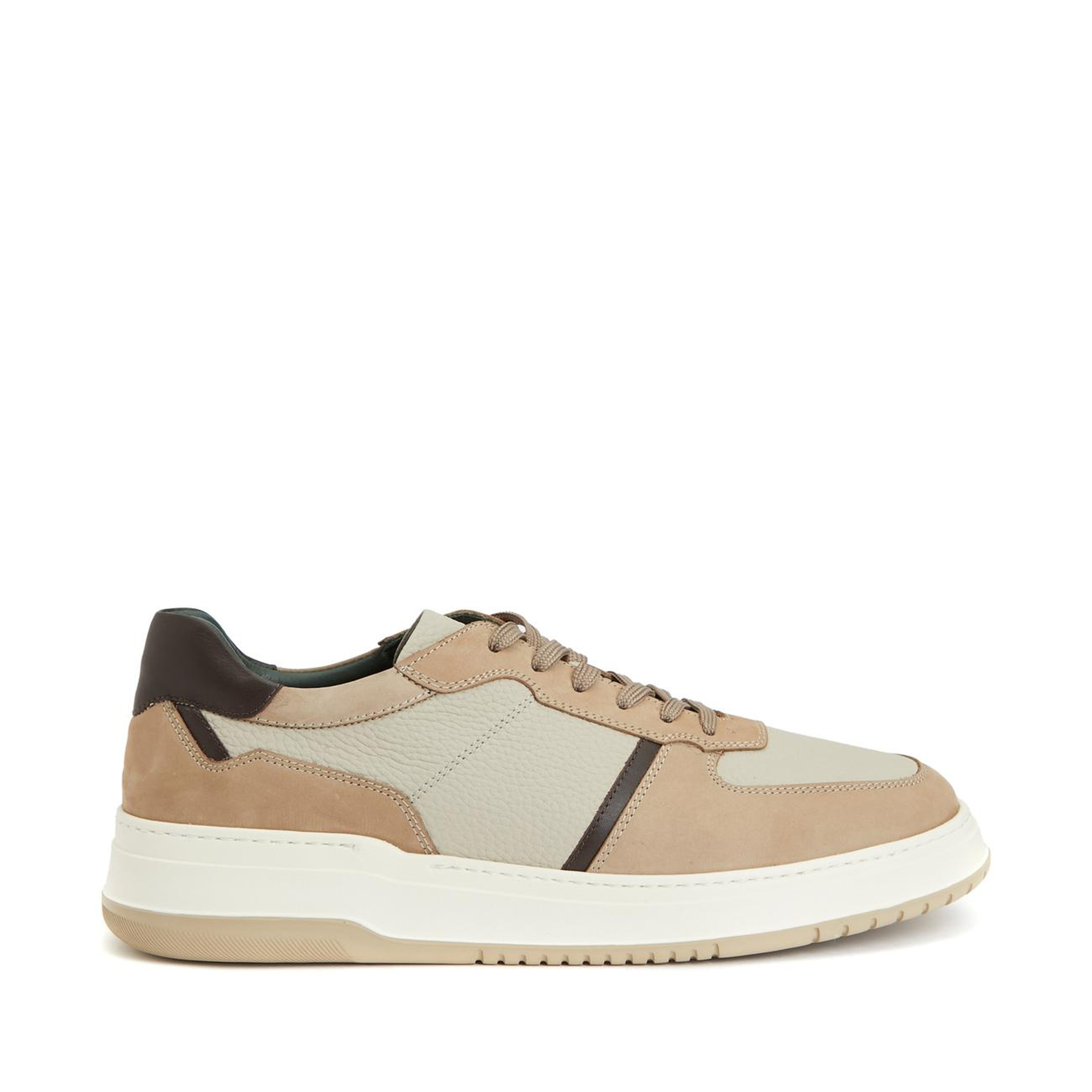 George Hogg Erkek Bej Deri Sneaker
