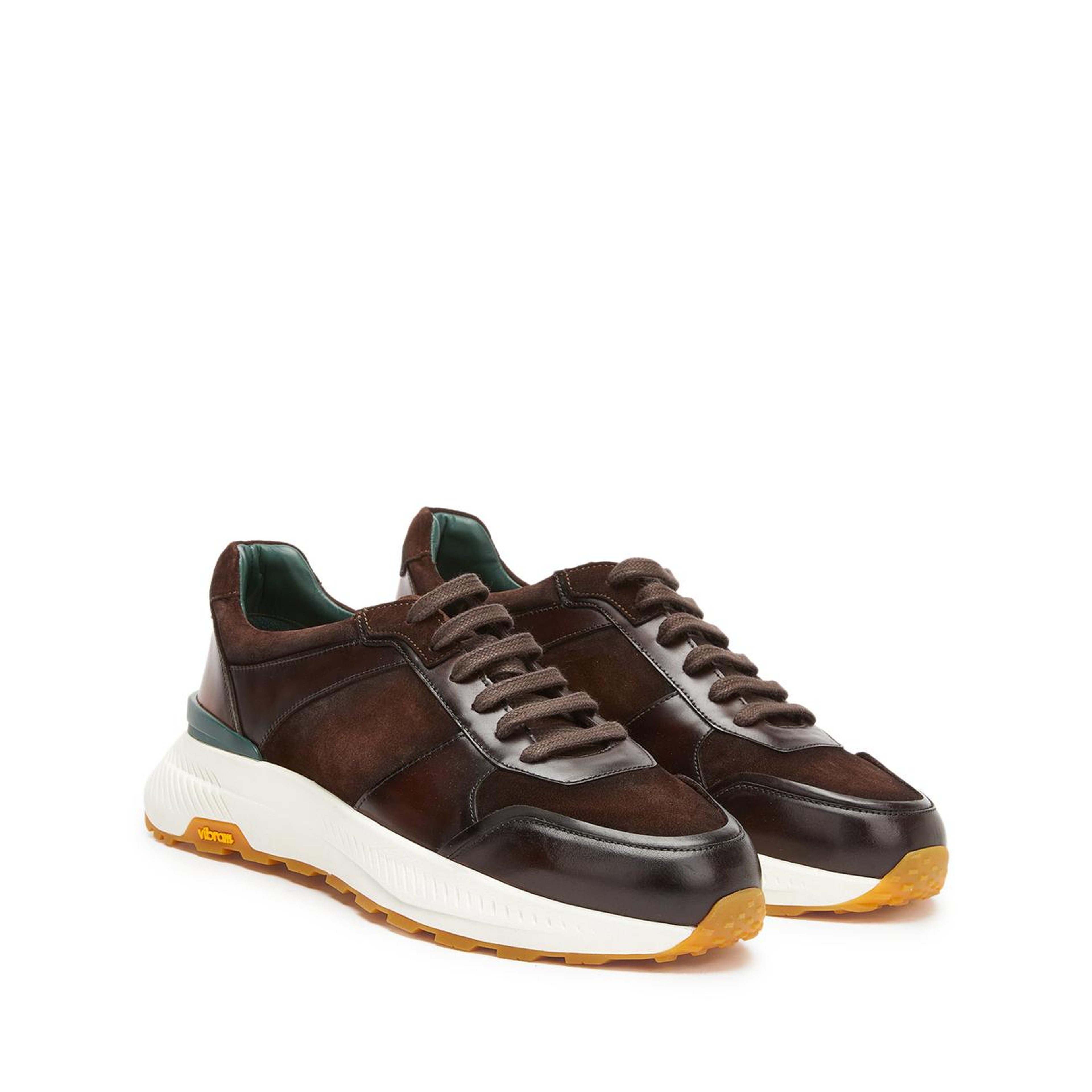 George Hogg Erkek Kahverengi Vibram Taban Detaylı Deri Sneaker