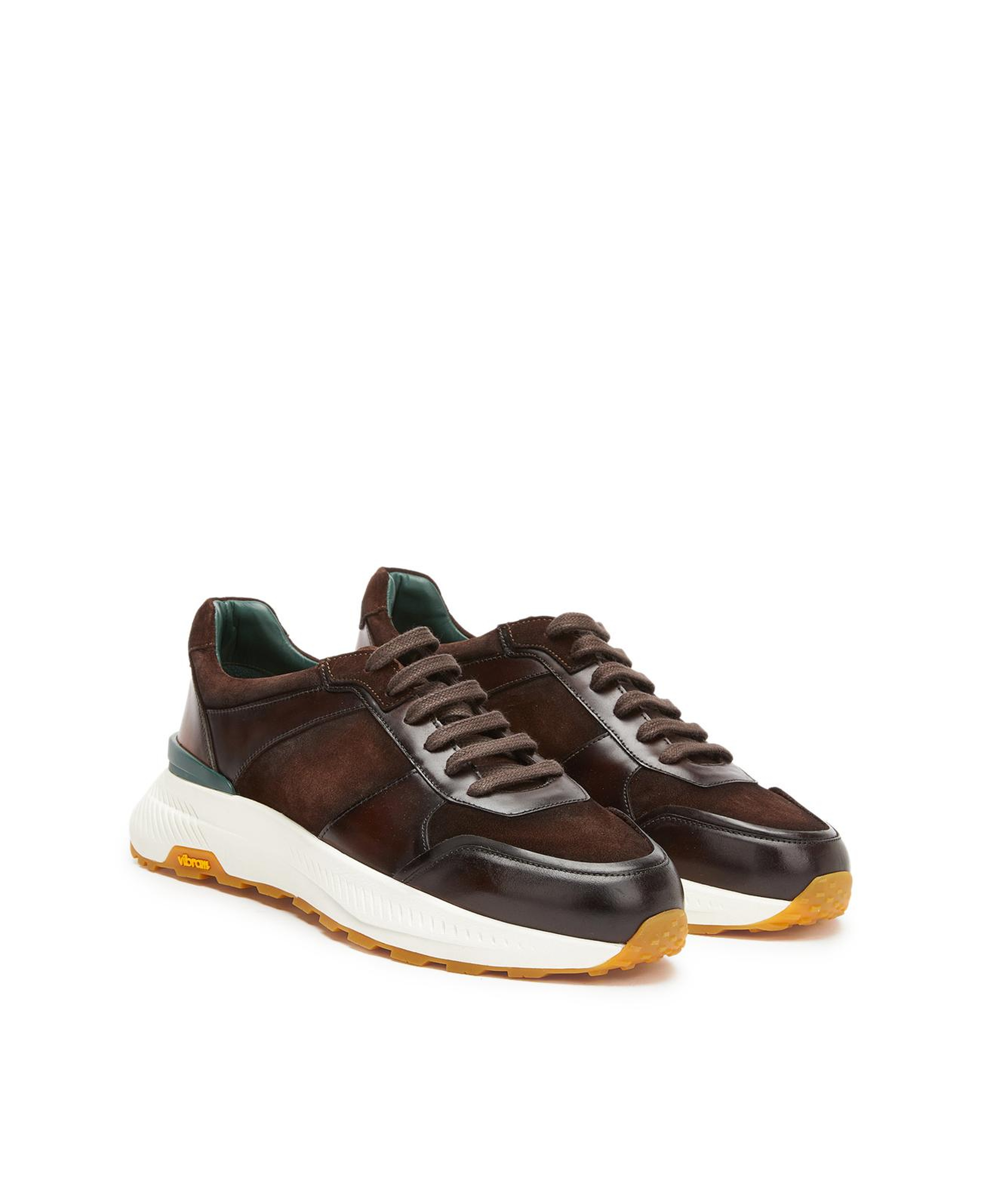 George Hogg Erkek Kahverengi Vibram Taban Detaylı Deri Sneaker