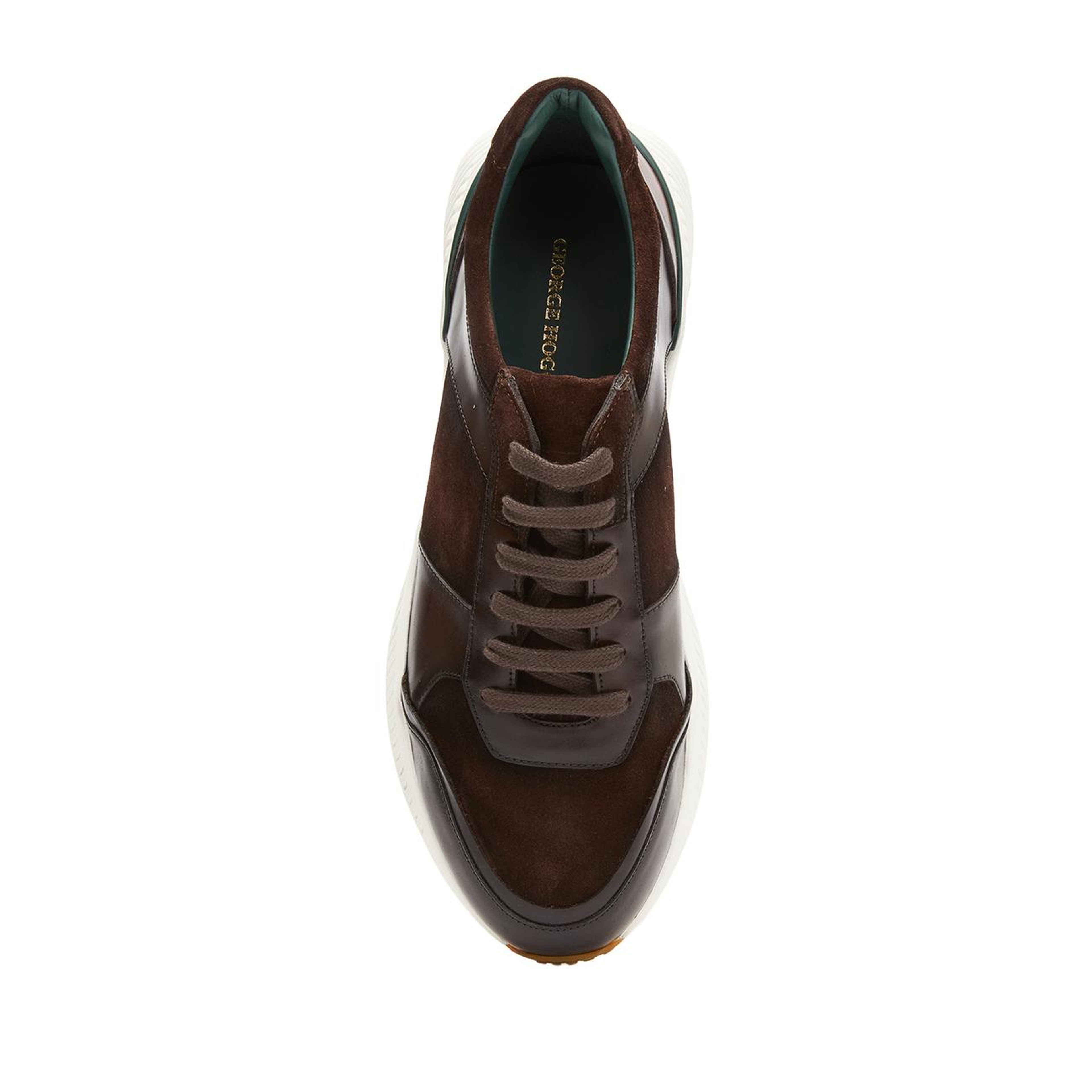 George Hogg Erkek Kahverengi Vibram Taban Detaylı Deri Sneaker