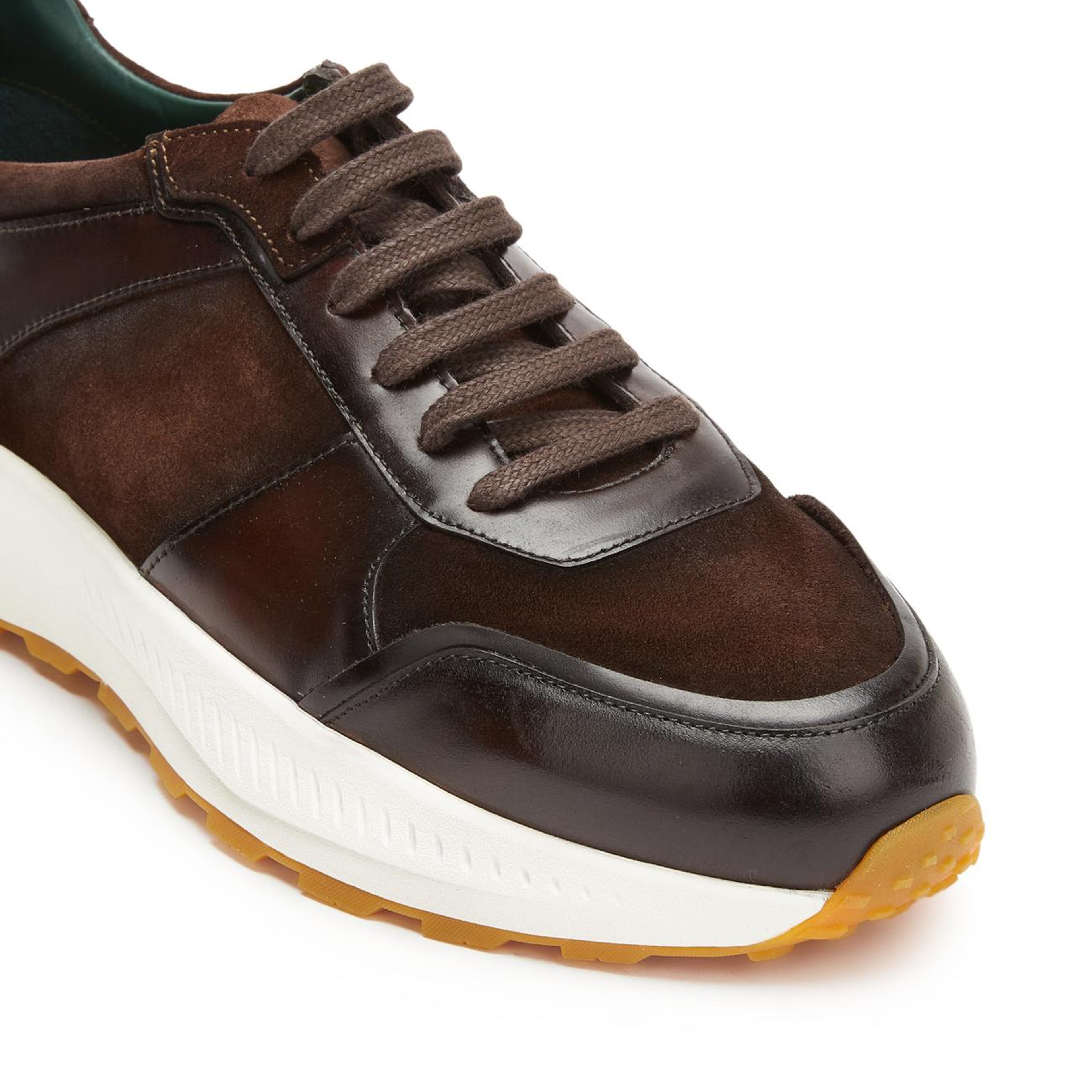 George Hogg Erkek Kahverengi Vibram Taban Detaylı Deri Sneaker