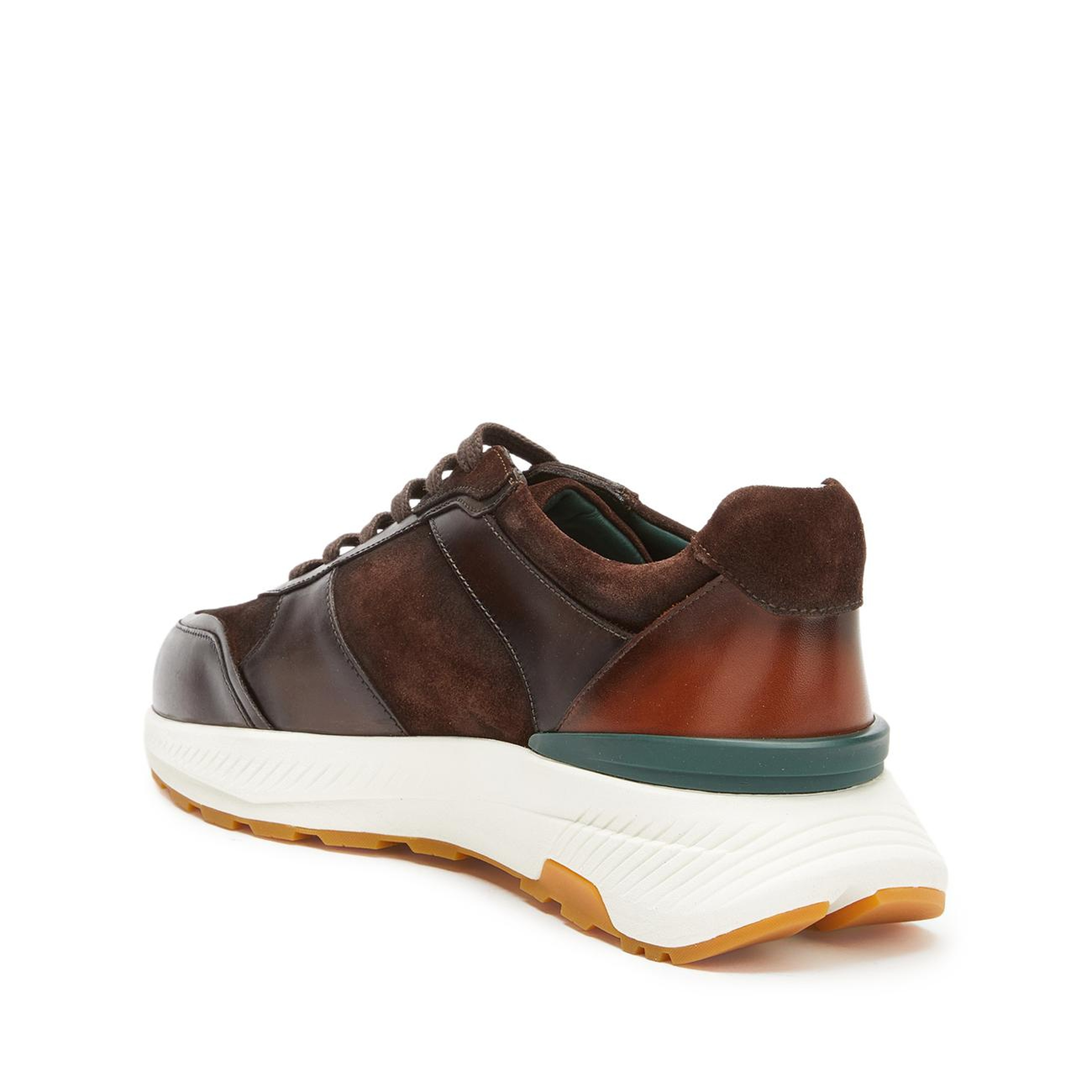 George Hogg Erkek Kahverengi Vibram Taban Detaylı Deri Sneaker