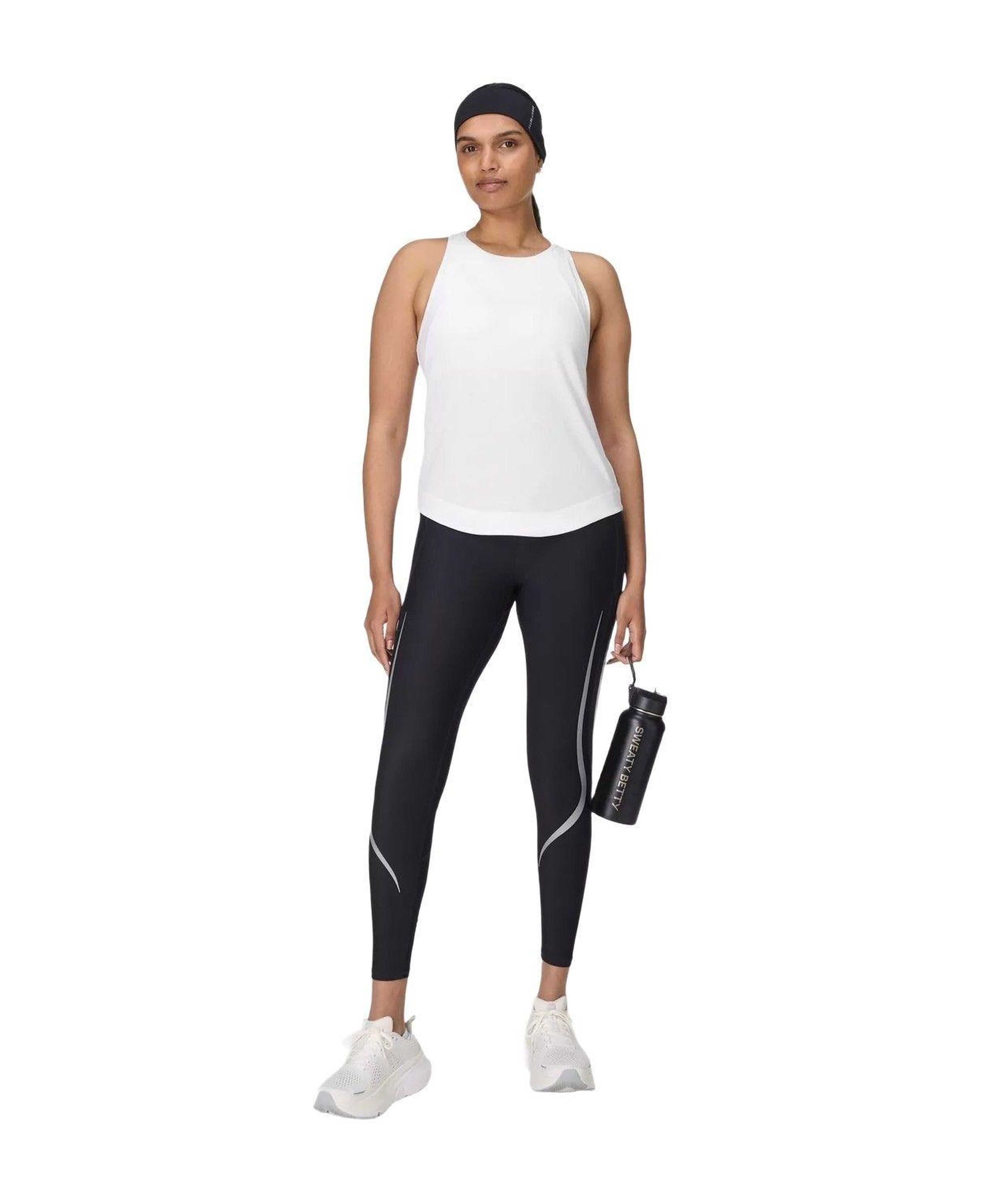 Sweaty Betty Breathe Easy Mesh Run Kadın Beyaz Tank Top