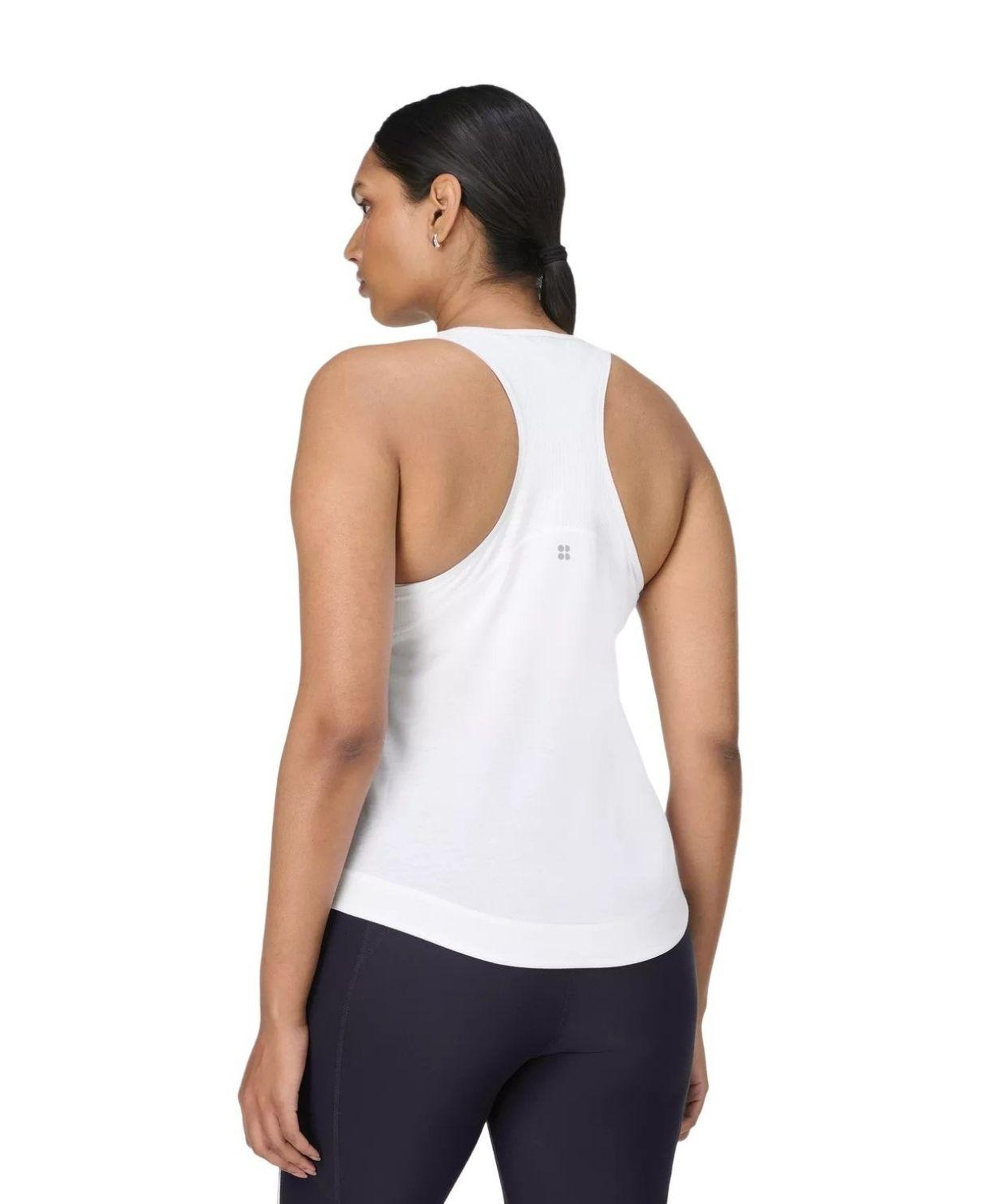 Sweaty Betty Breathe Easy Mesh Run Kadın Beyaz Tank Top