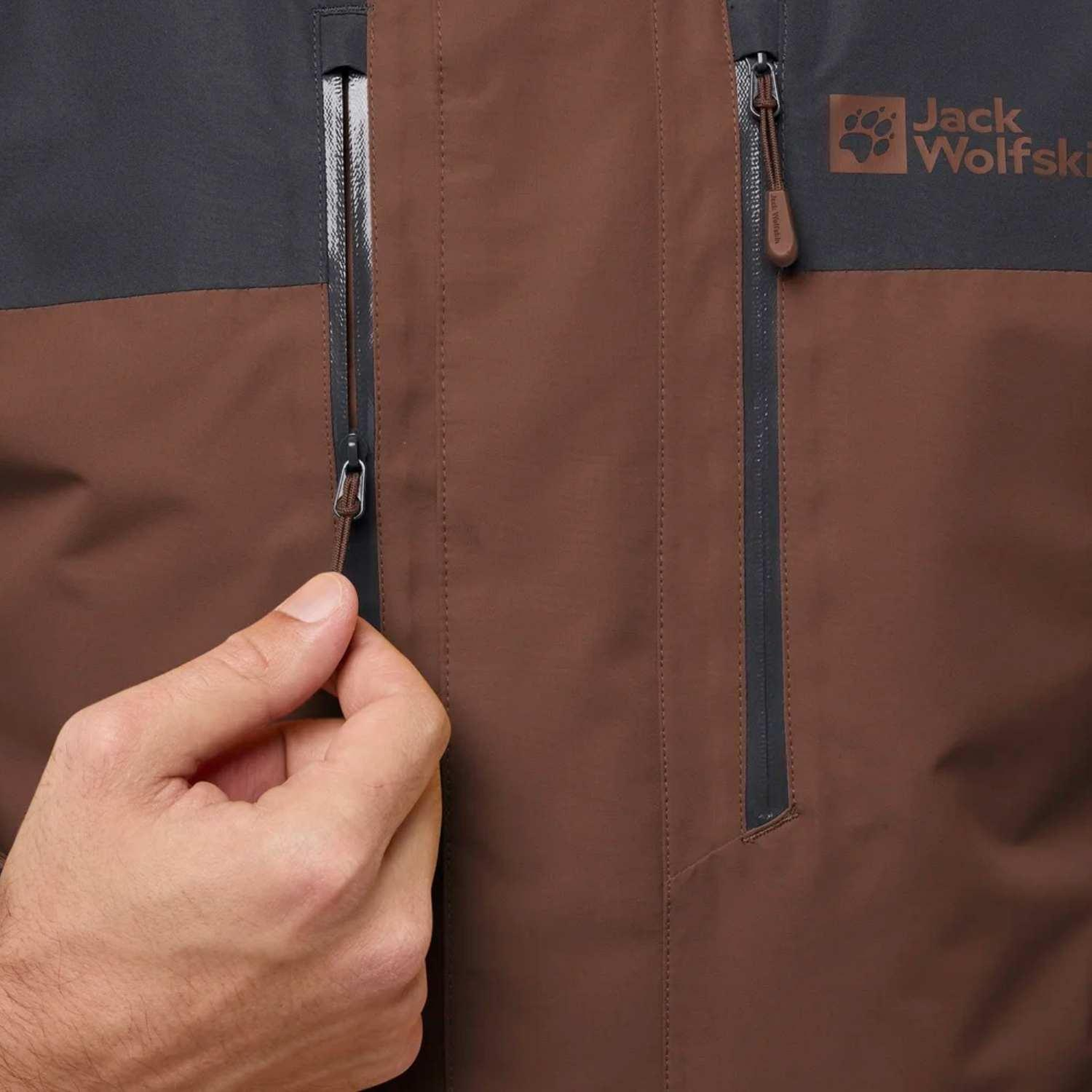 Jack Wolfskin Jasper 3in1 Erkek Kahverengi Outdoor Ceketi
