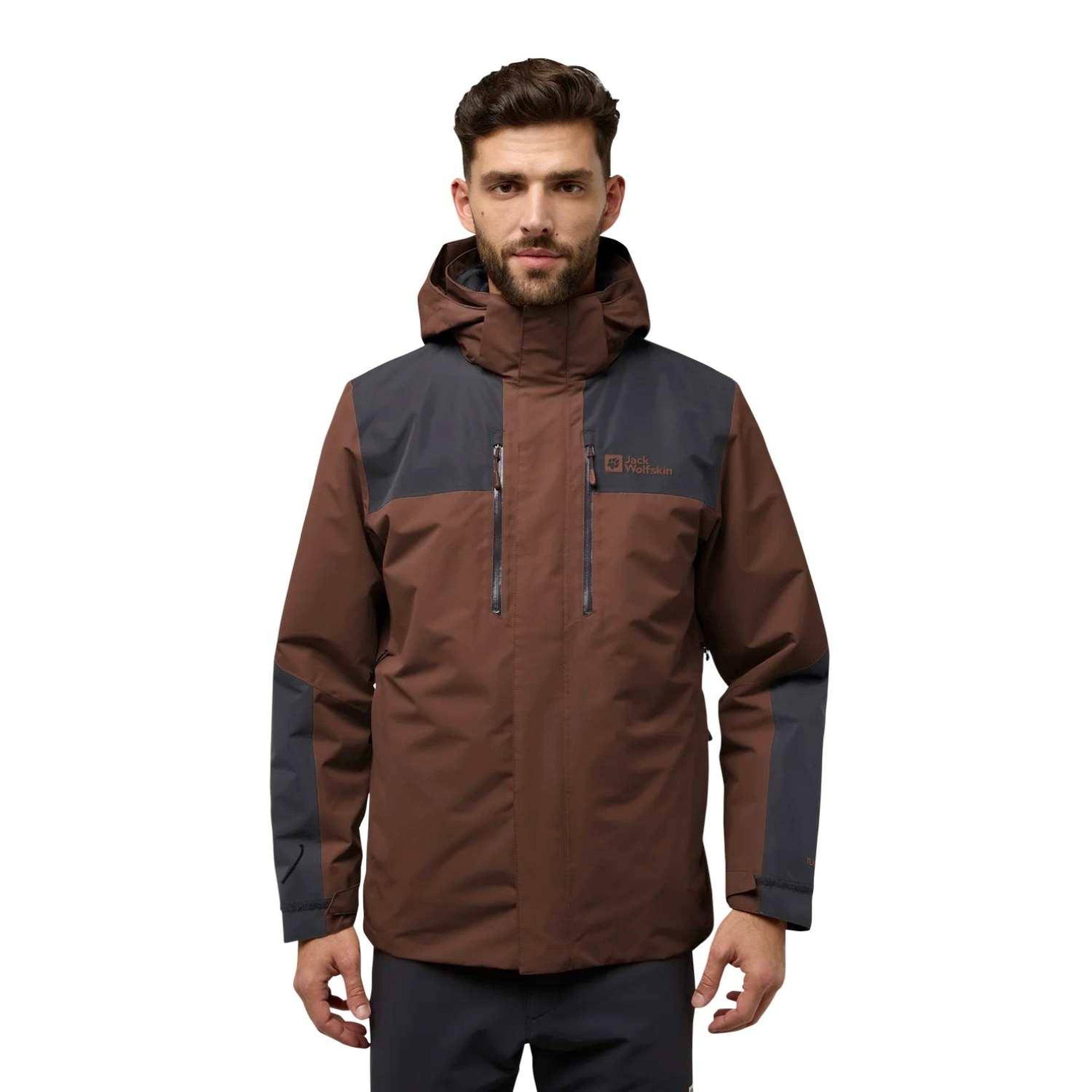 Jack Wolfskin Jasper 3in1 Erkek Kahverengi Outdoor Ceketi
