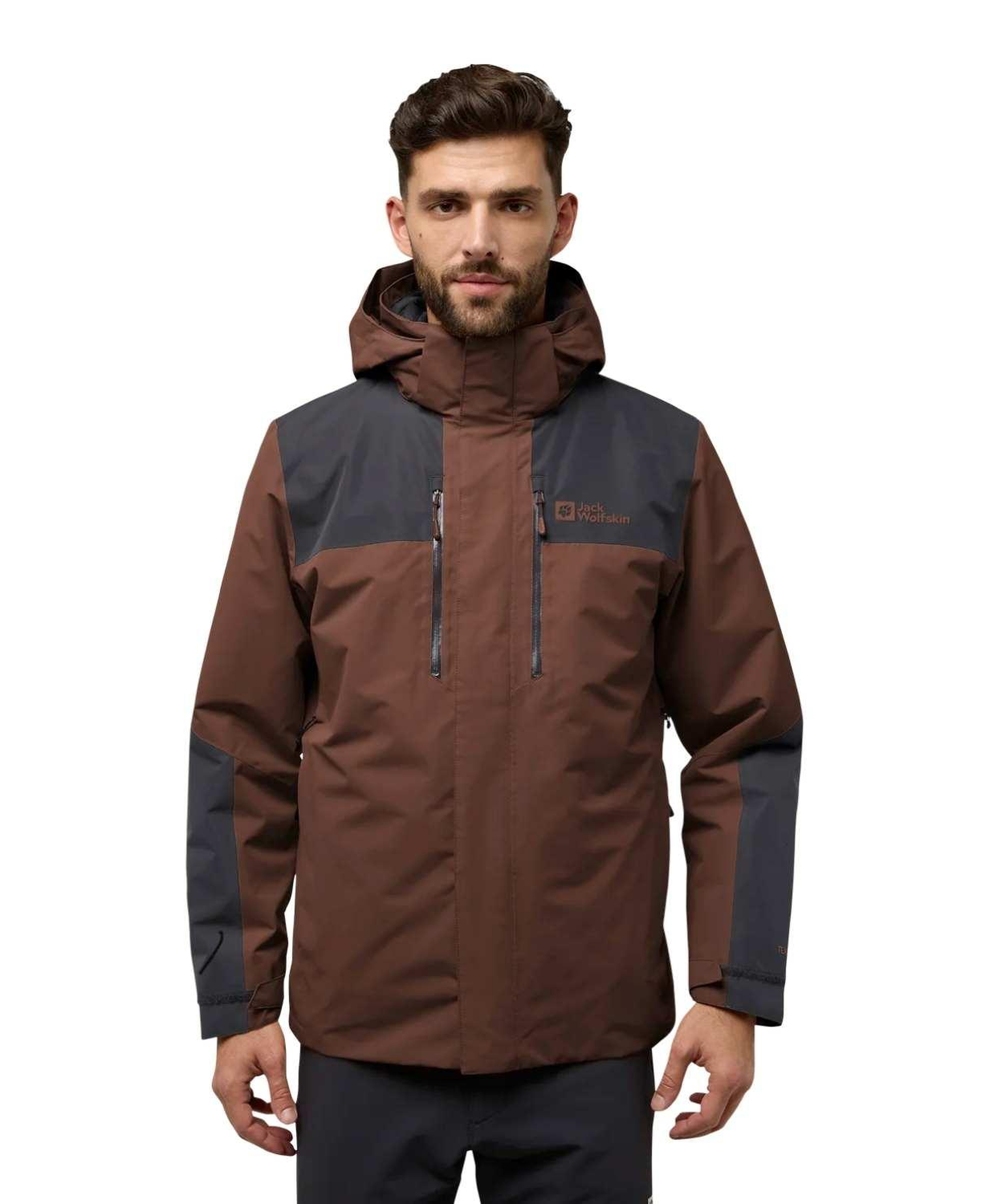 Jack Wolfskin Jasper 3in1 Erkek Kahverengi Outdoor Ceketi