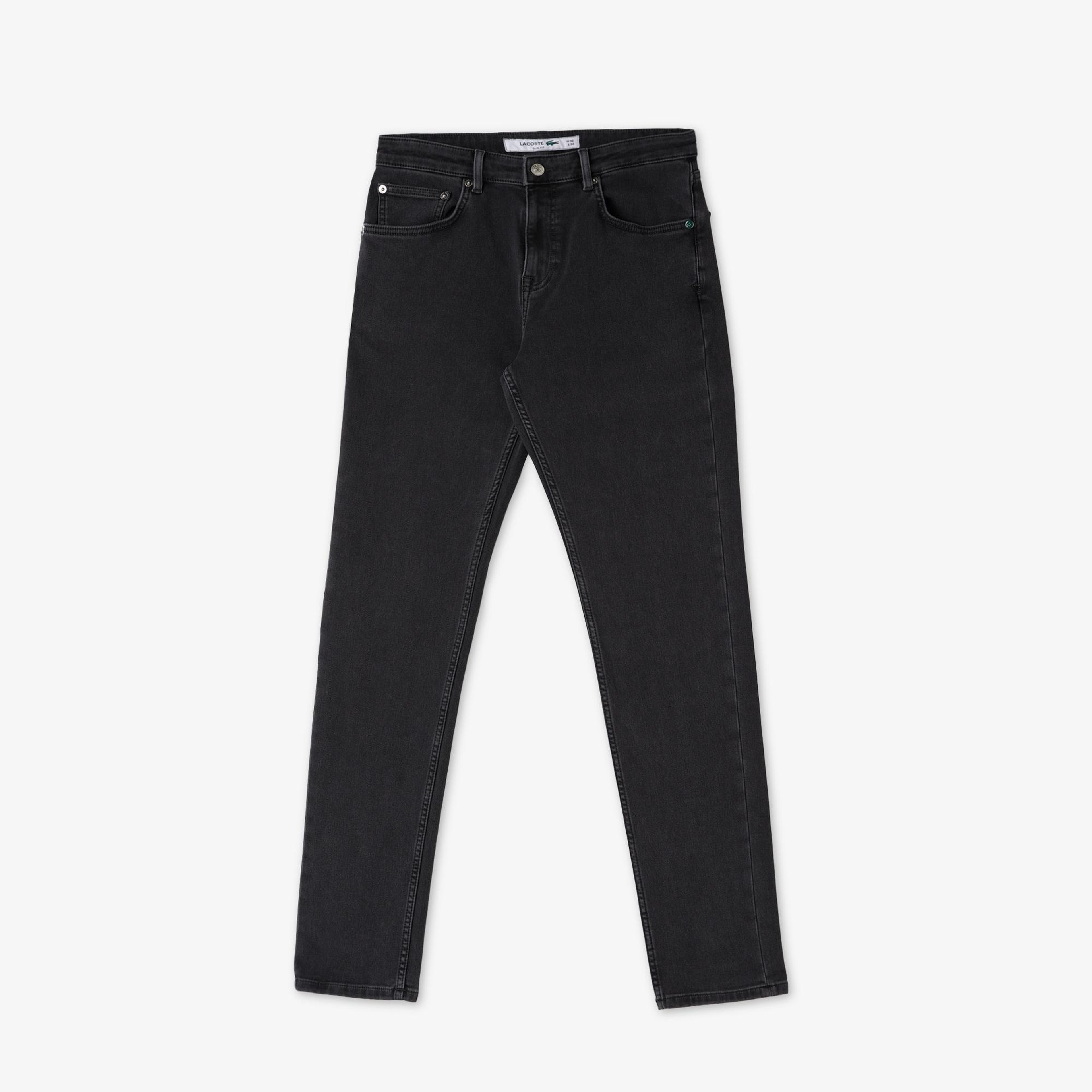 Erkek Slim Fit Gri Jean Pantolon