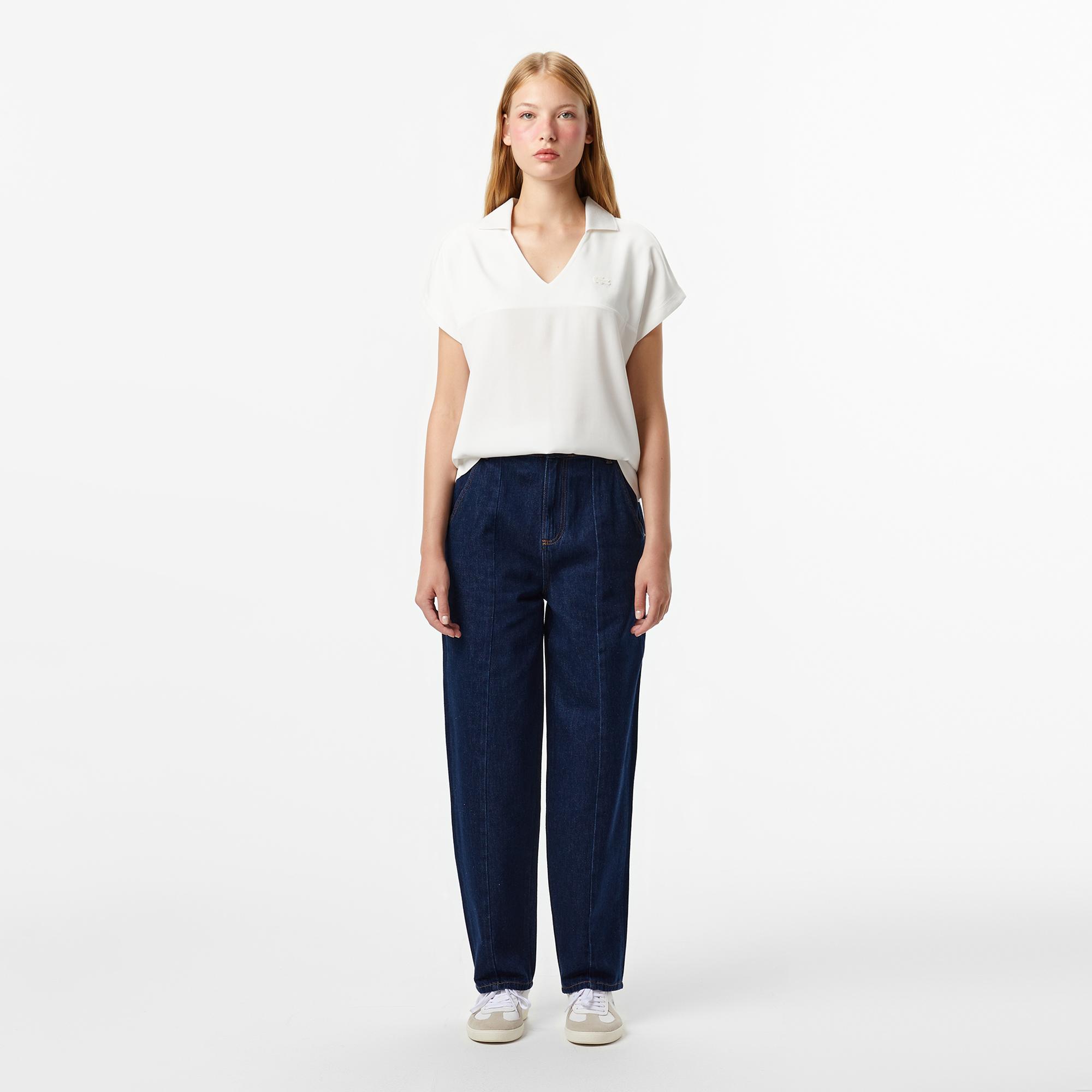 Kadın Relaxed Fit Koyu Mavi Jean Pantolon