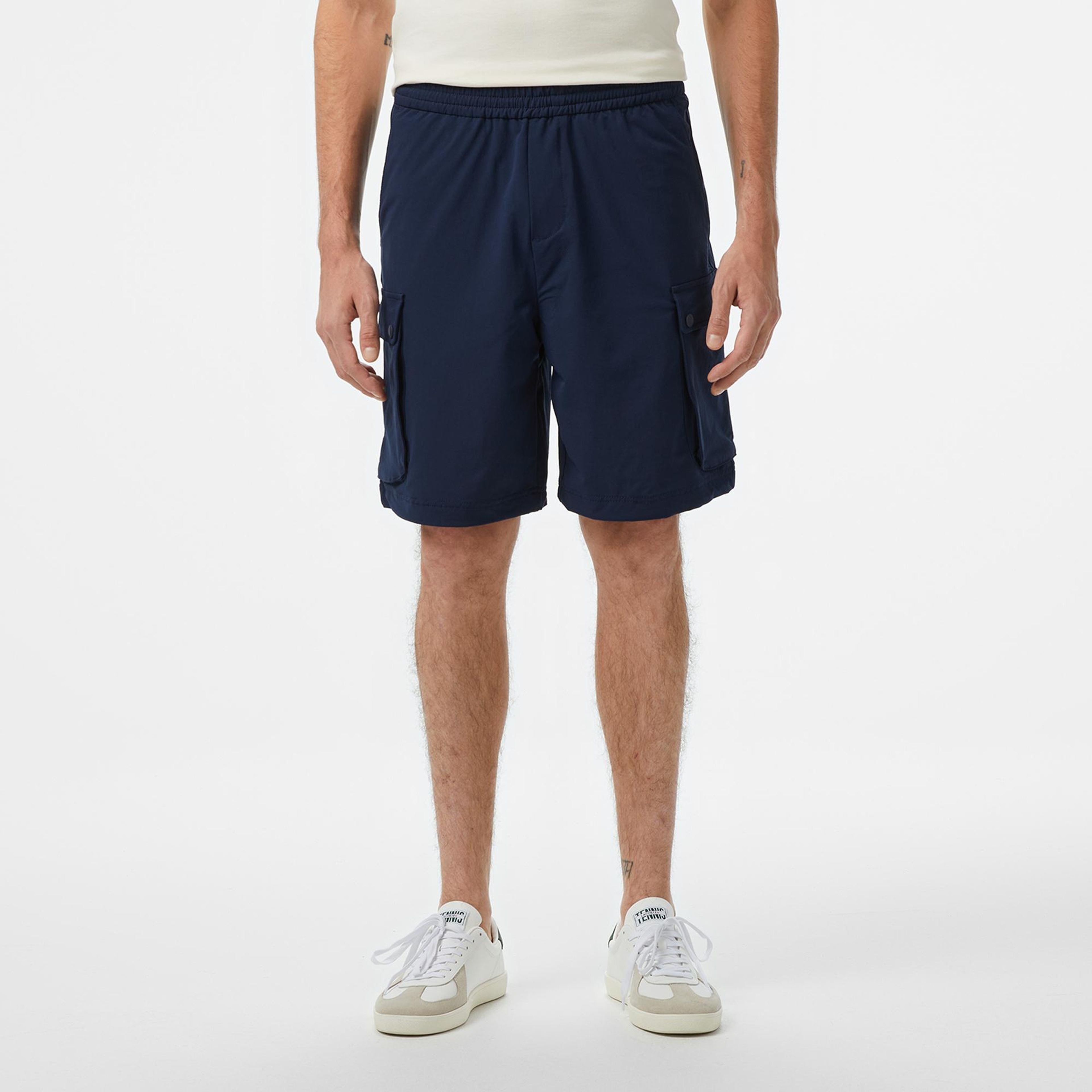 Erkek Relaxed Fit Lacivert Bermuda Şort