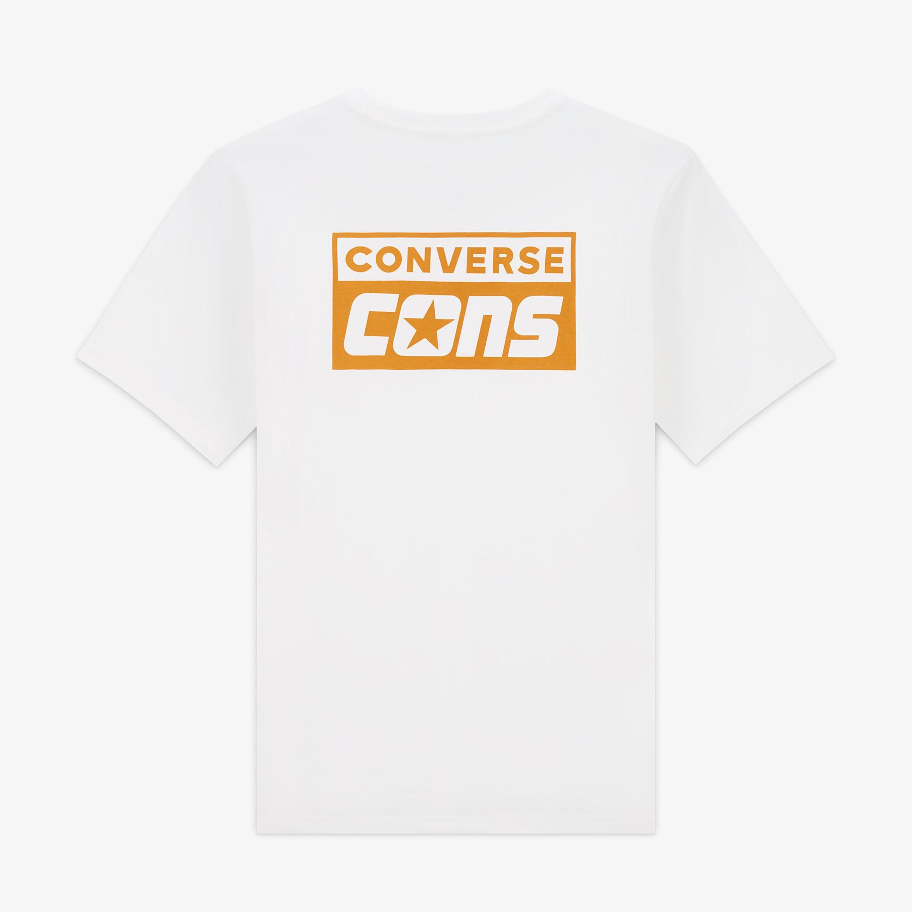 Converse Classic Erkek Grafik Baskılı Beyaz T-Shirt