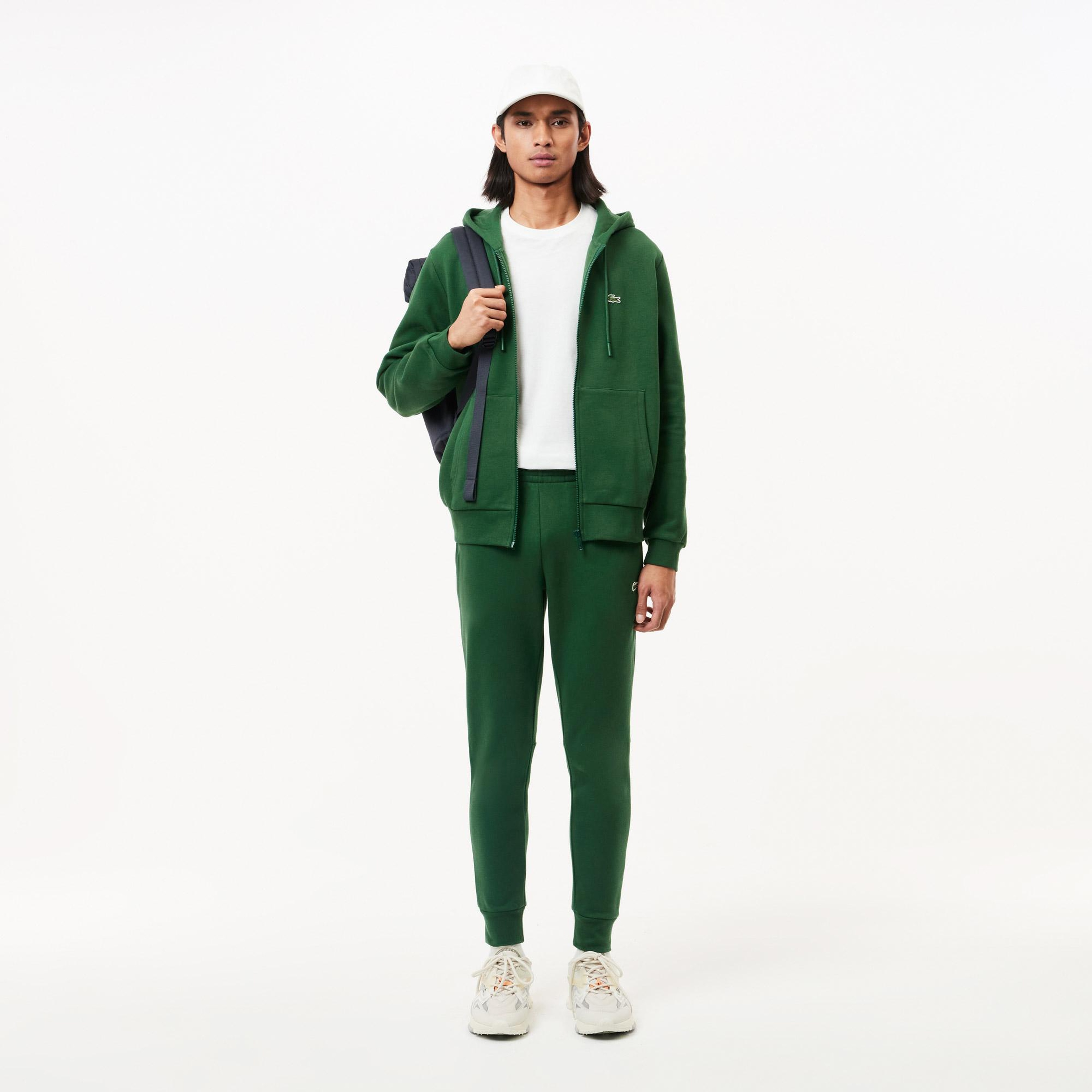 Erkek Slim Fit Koyu Yeşil Eşofman Altı