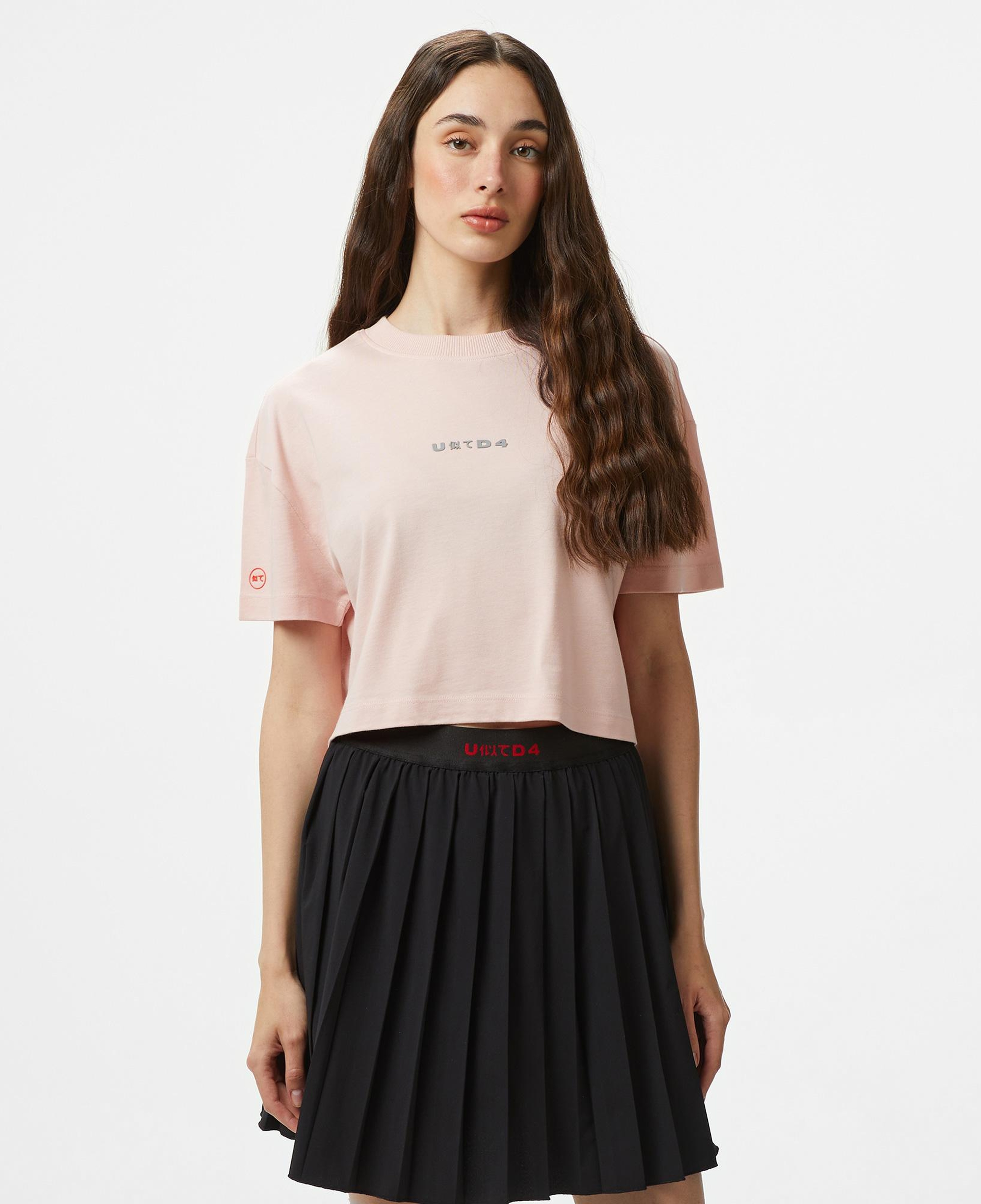 UNITED4 Comfort Kadın Pembe Crop T-Shirt