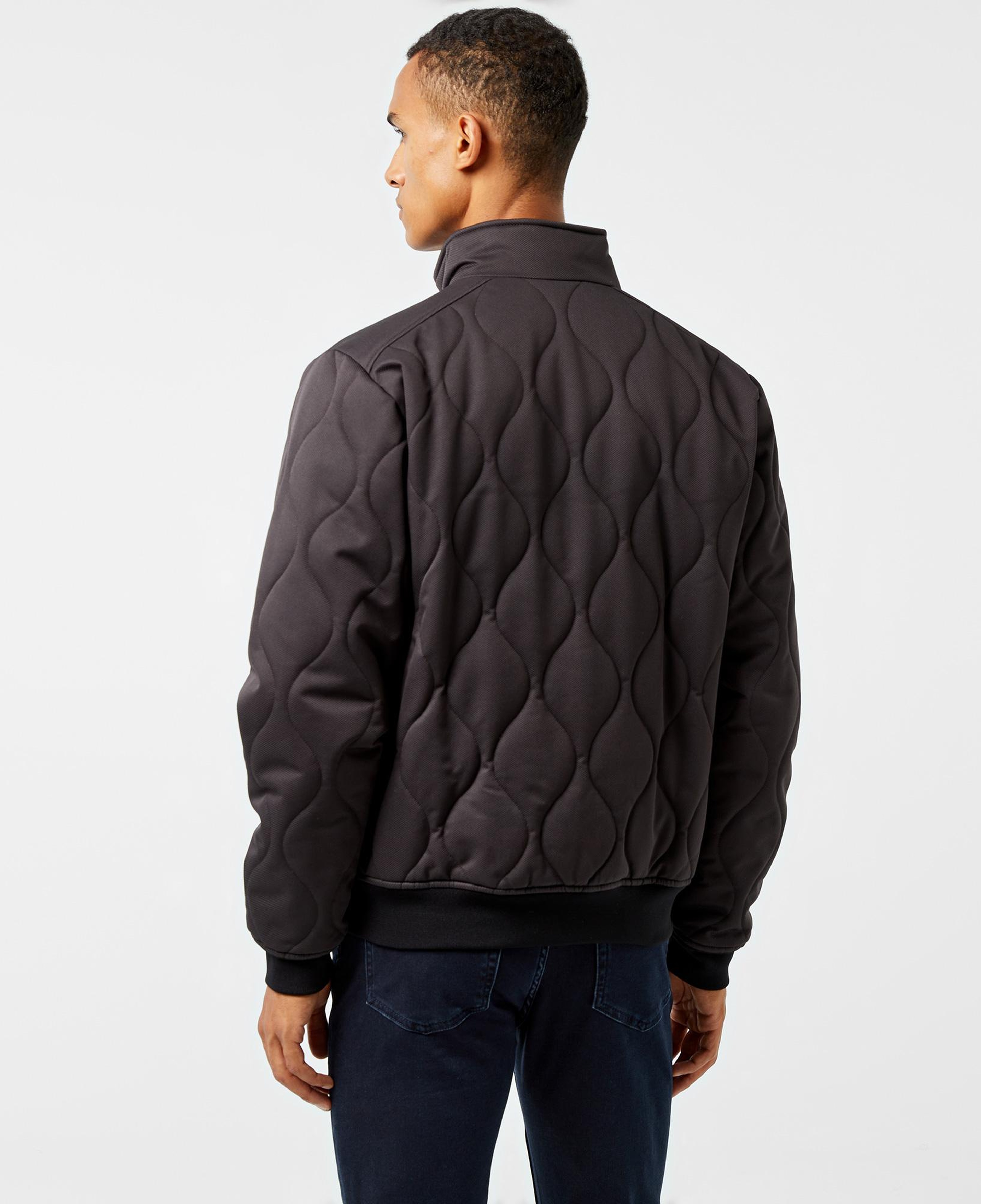 Erkek Relaxed Fit Dik Yaka Kapitone Siyah Mont