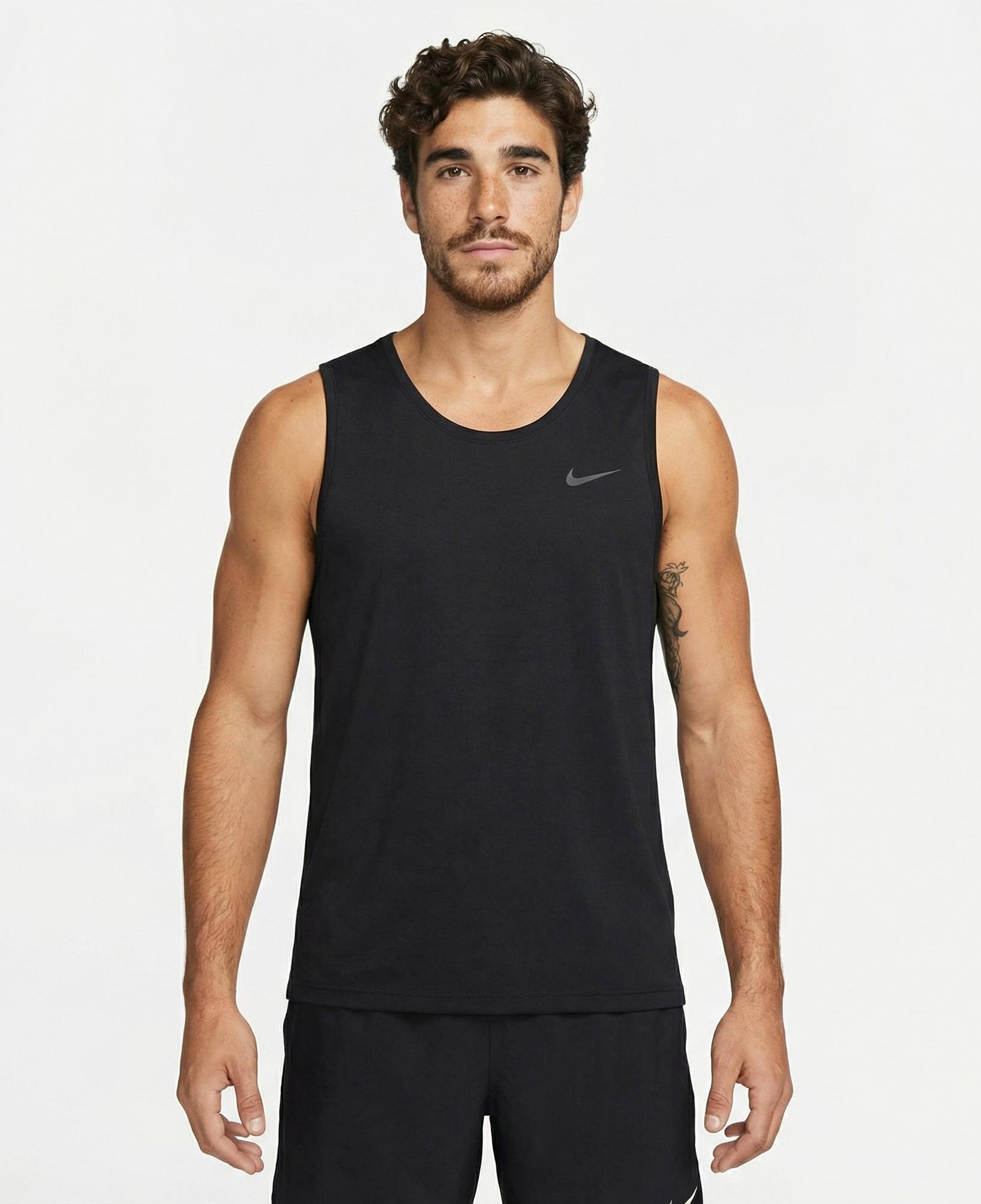Nike Dri-Fit Primary Tank Erkek Siyah Kolsuz T-Shirt