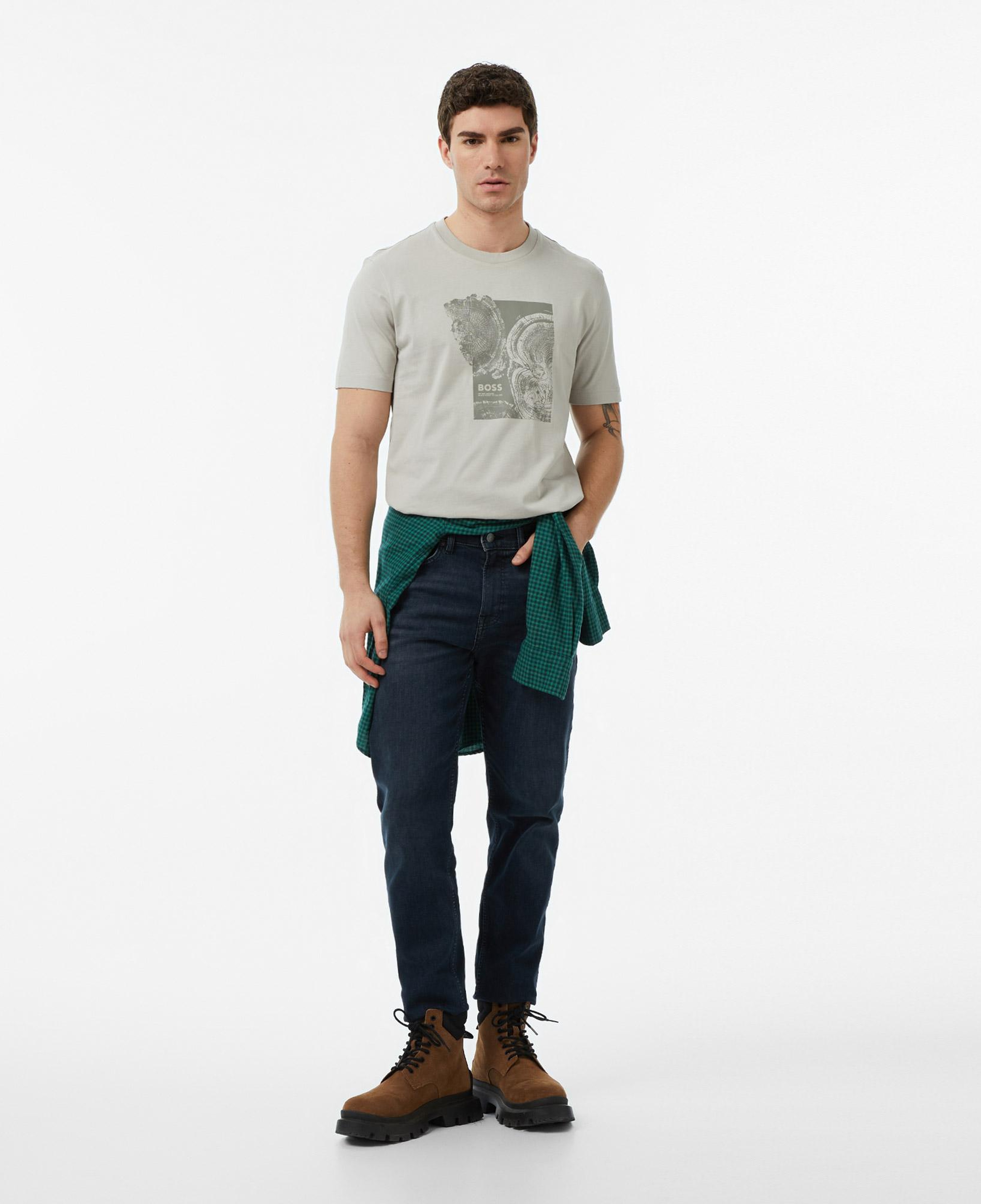 Boss Imprint Erkek Gri T-Shirt