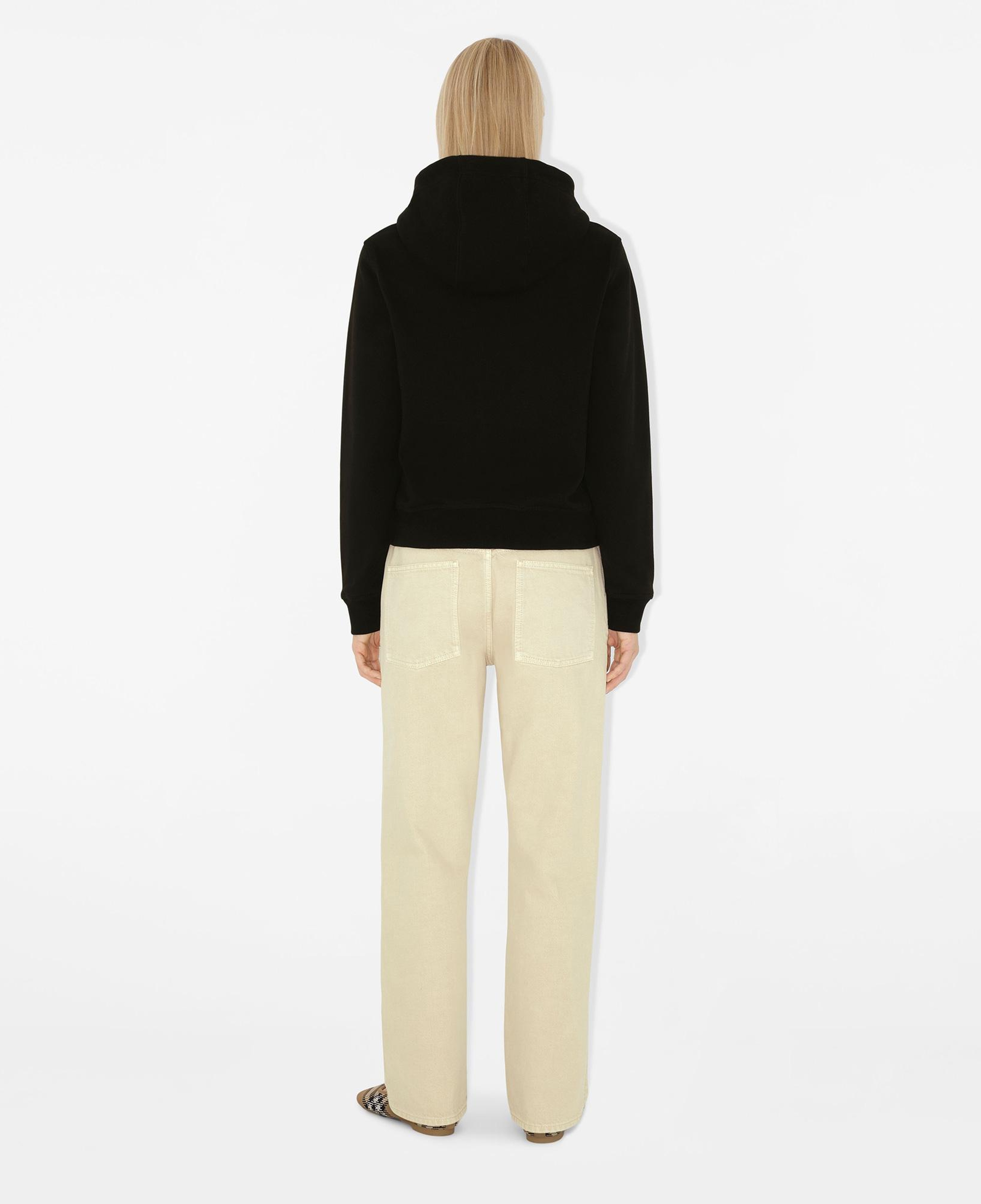 Burberry For Label Cotton Zip Kadın Siyah Hoodie