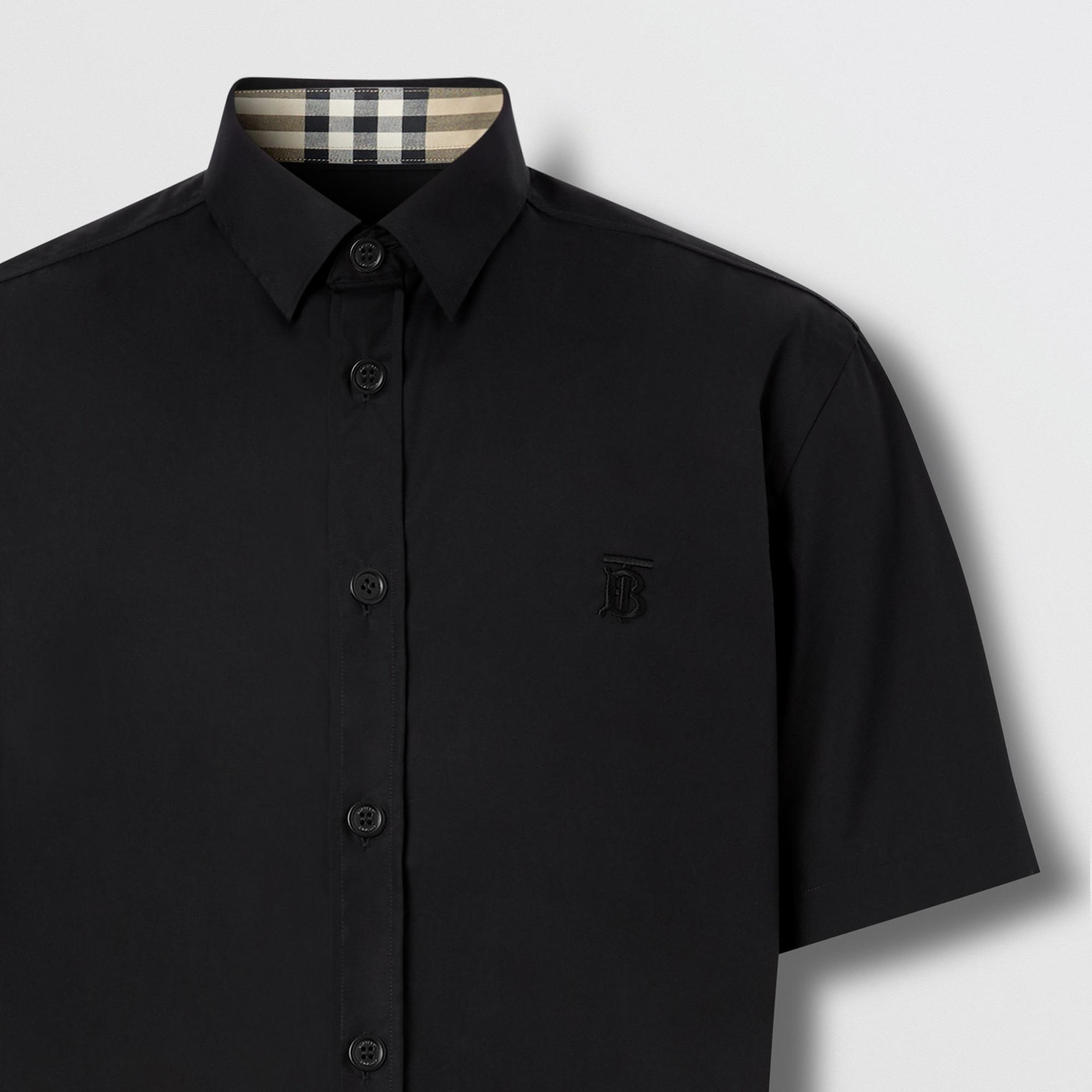 Burberry Sherwood Cotton Erkek Siyah Gömlek