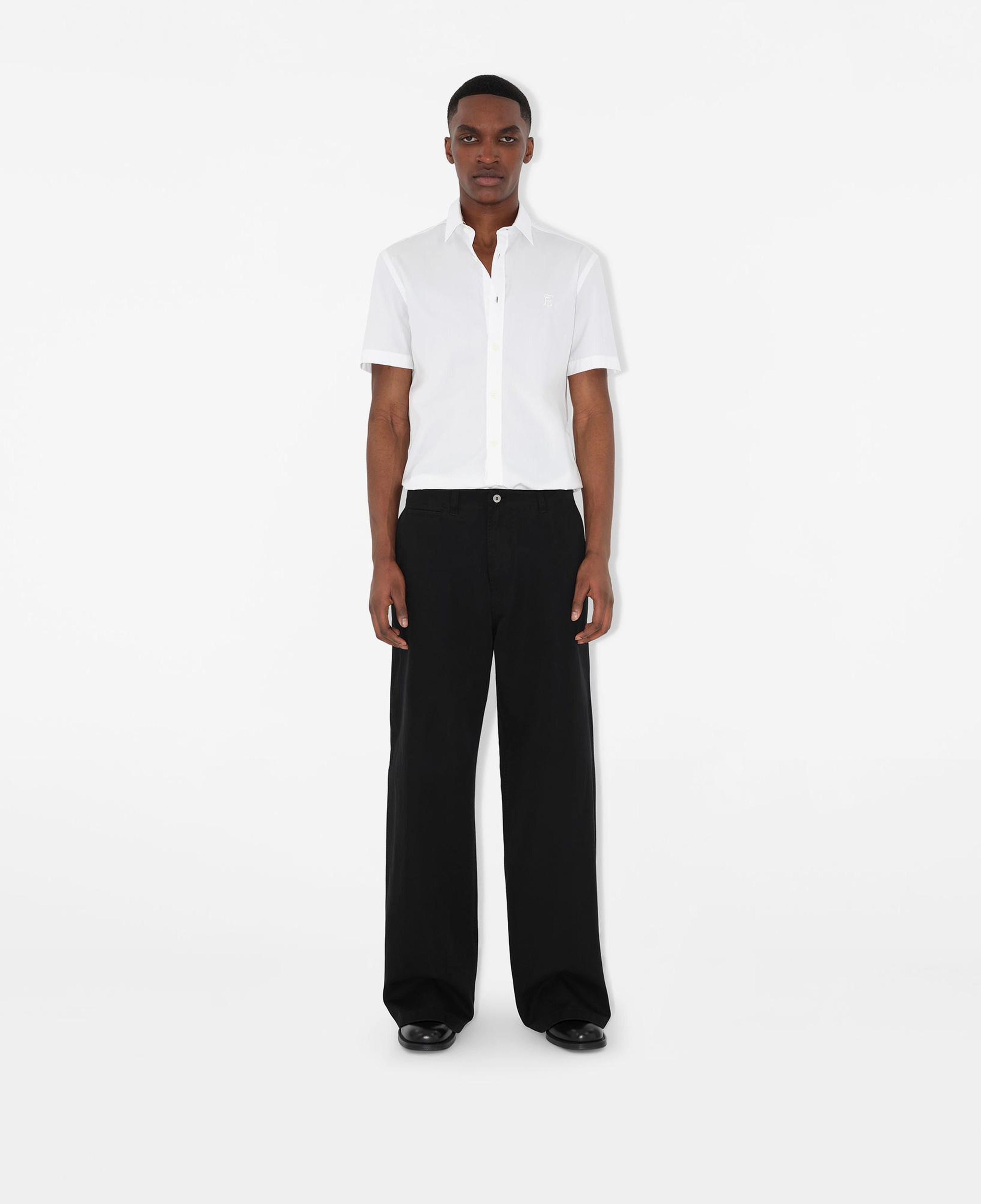 Burberry Sherwood Stretch Cotton Erkek Beyaz Gömlek