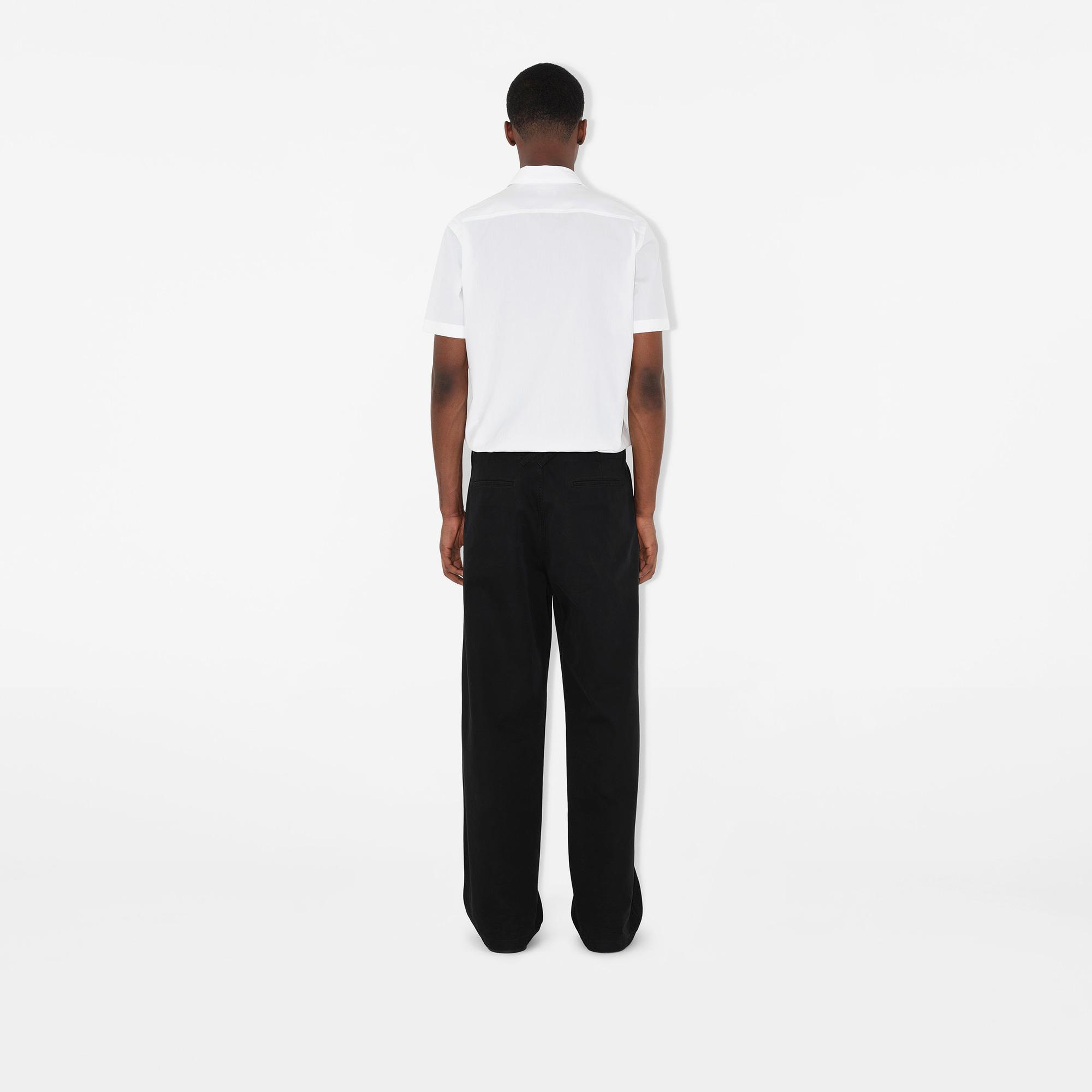 Burberry Sherwood Stretch Cotton Erkek Beyaz Gömlek