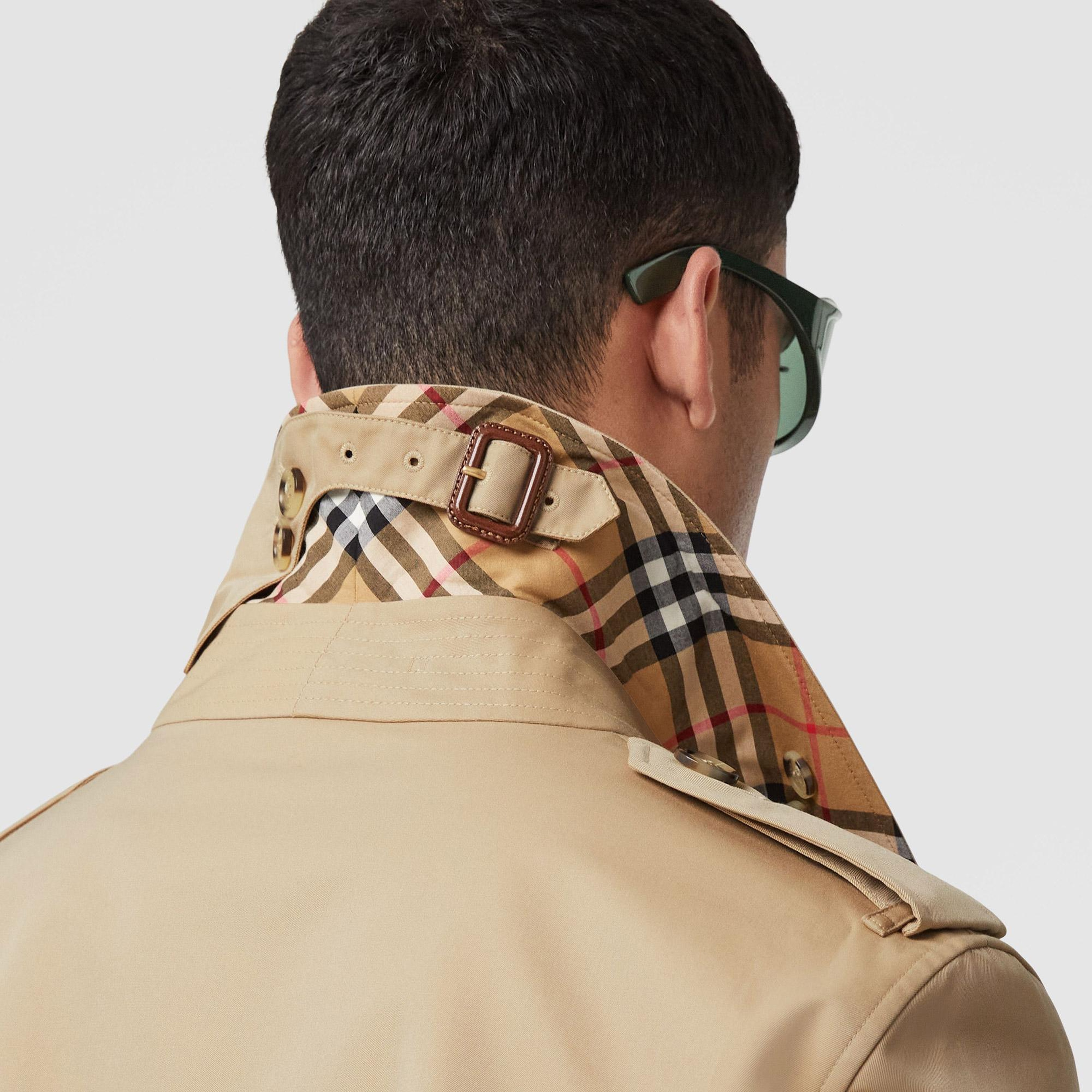 Burberry The Long Kensington Heritage Erkek Bej Trençkot