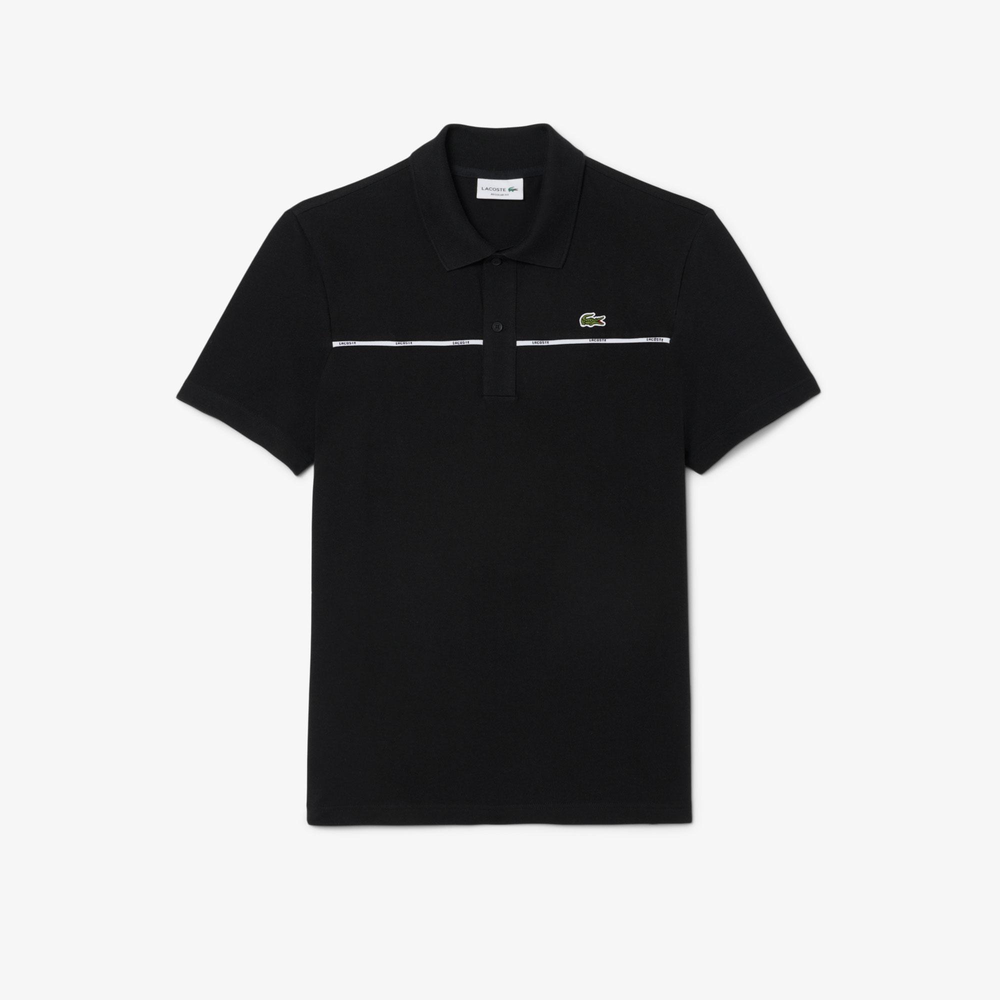 L.12.12 Erkek Classic Fit Siyah Polo