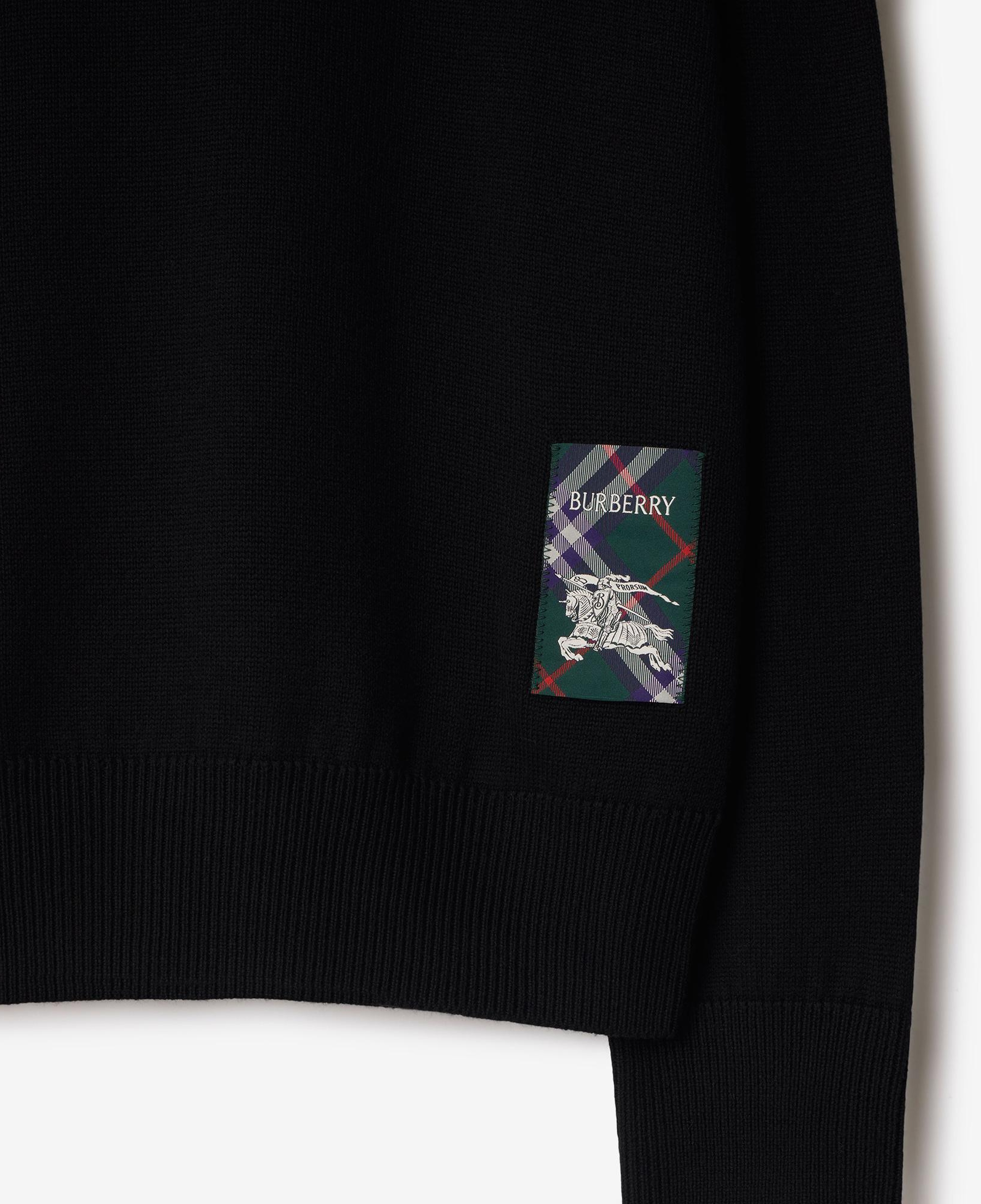 Burberry Smt Label Wool Cardigan Erkek Siyah Hırka
