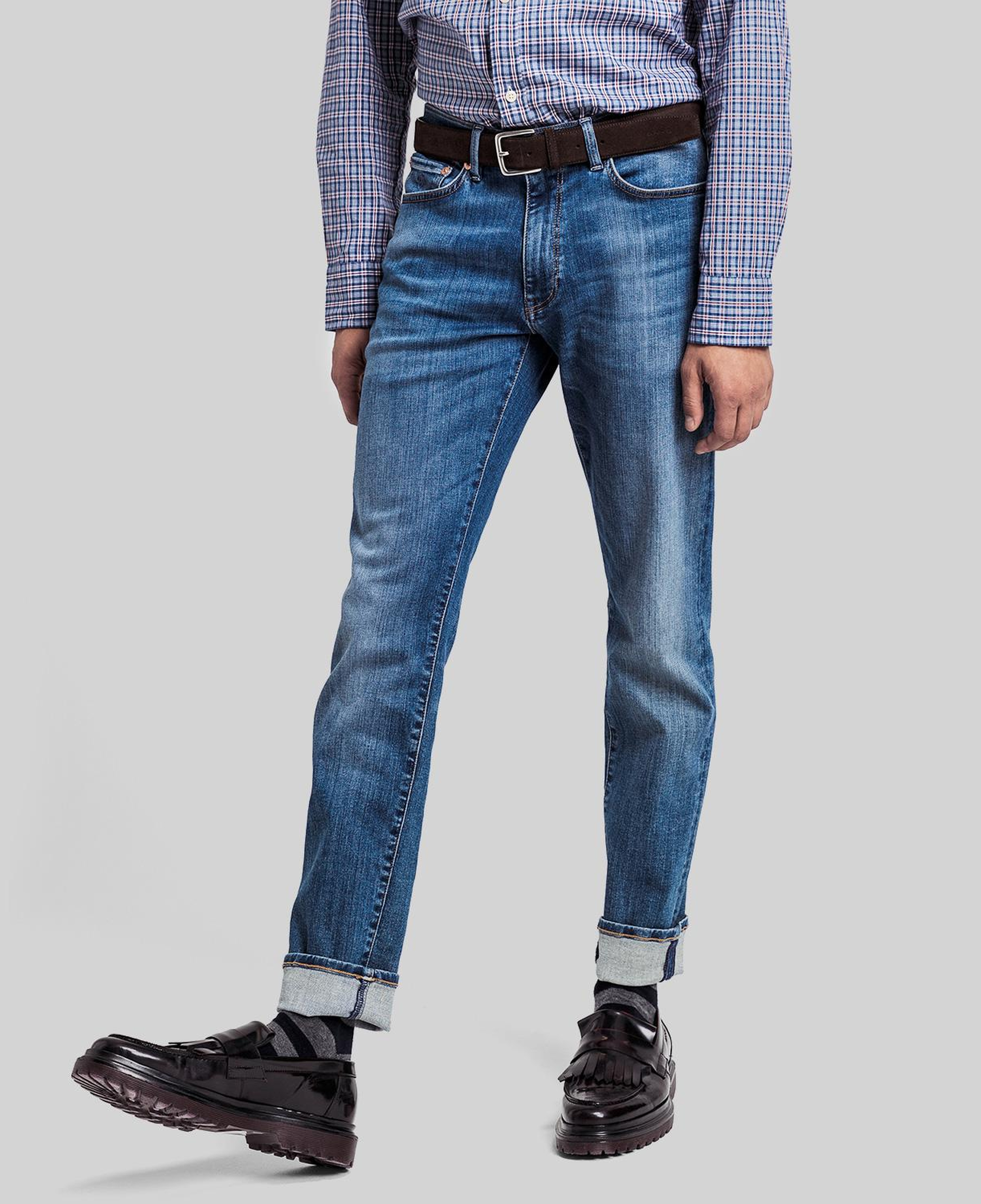 GANT Erkek Mavi Extra Slim Fit Jean Pantolon