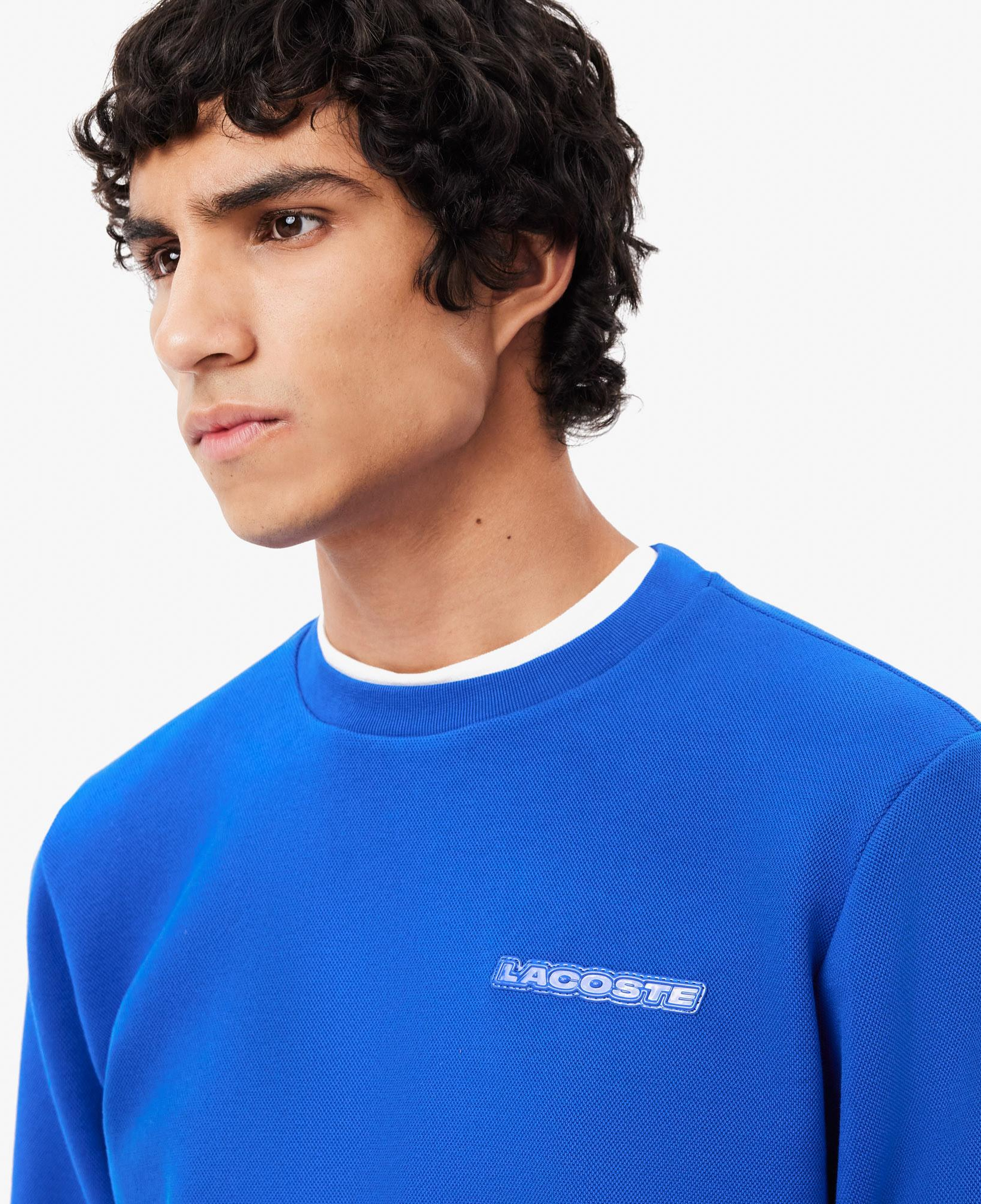 Erkek Classic Fit Bisiklet Yaka Mavi Sweatshirt