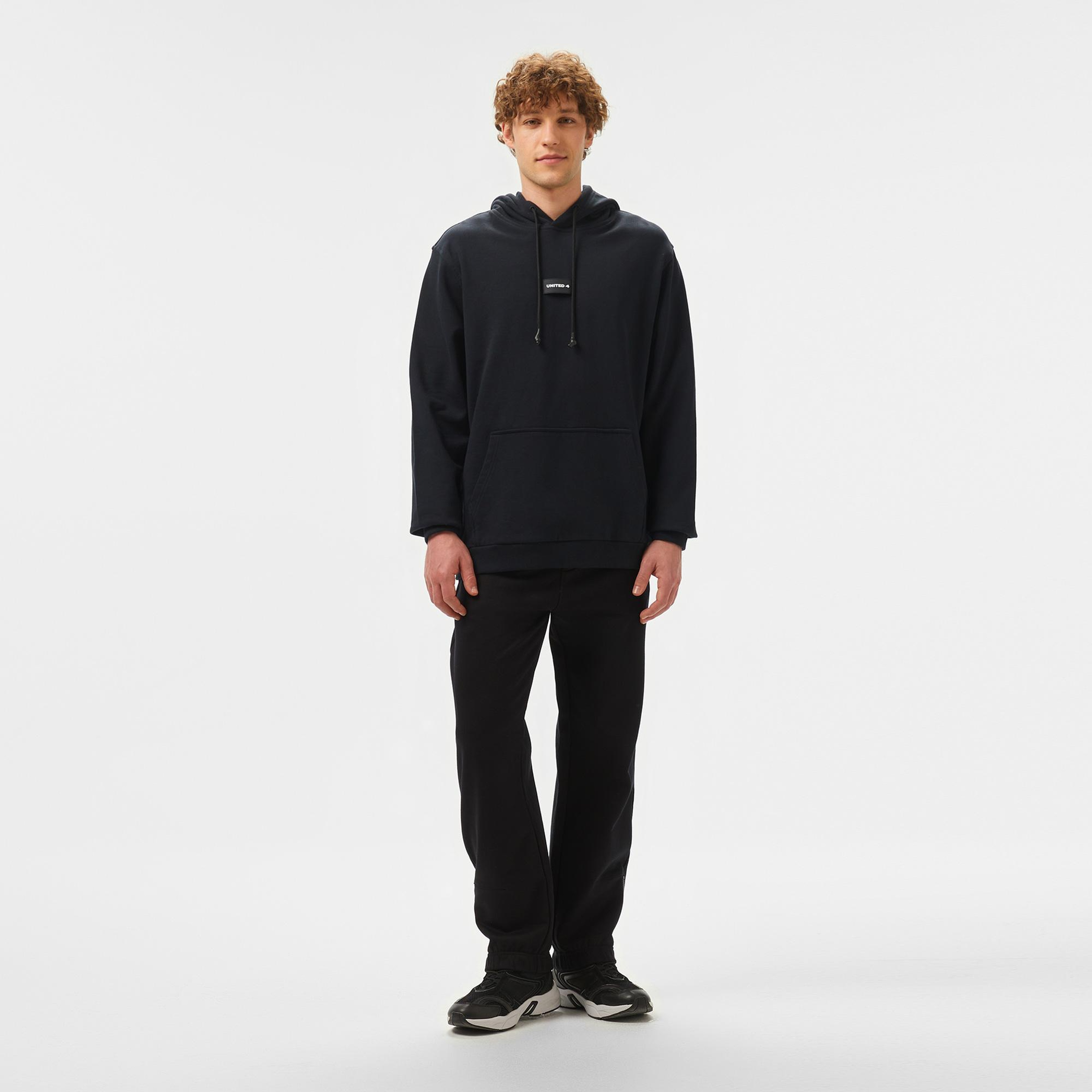 UNITED4 1.0 Essentials Erkek Siyah Hoodie
