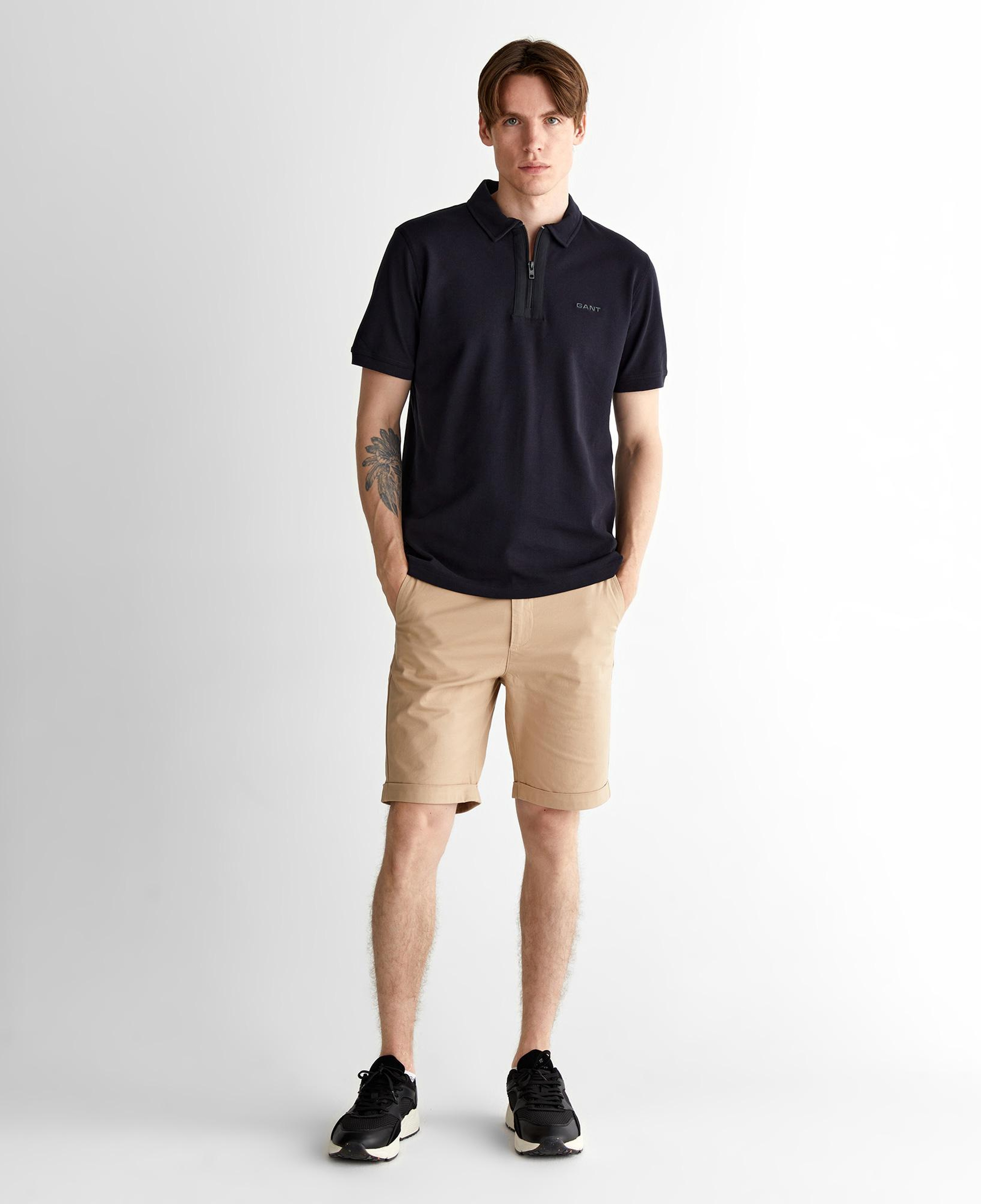 GANT Erkek Siyah Regular Fit Logolu Polo