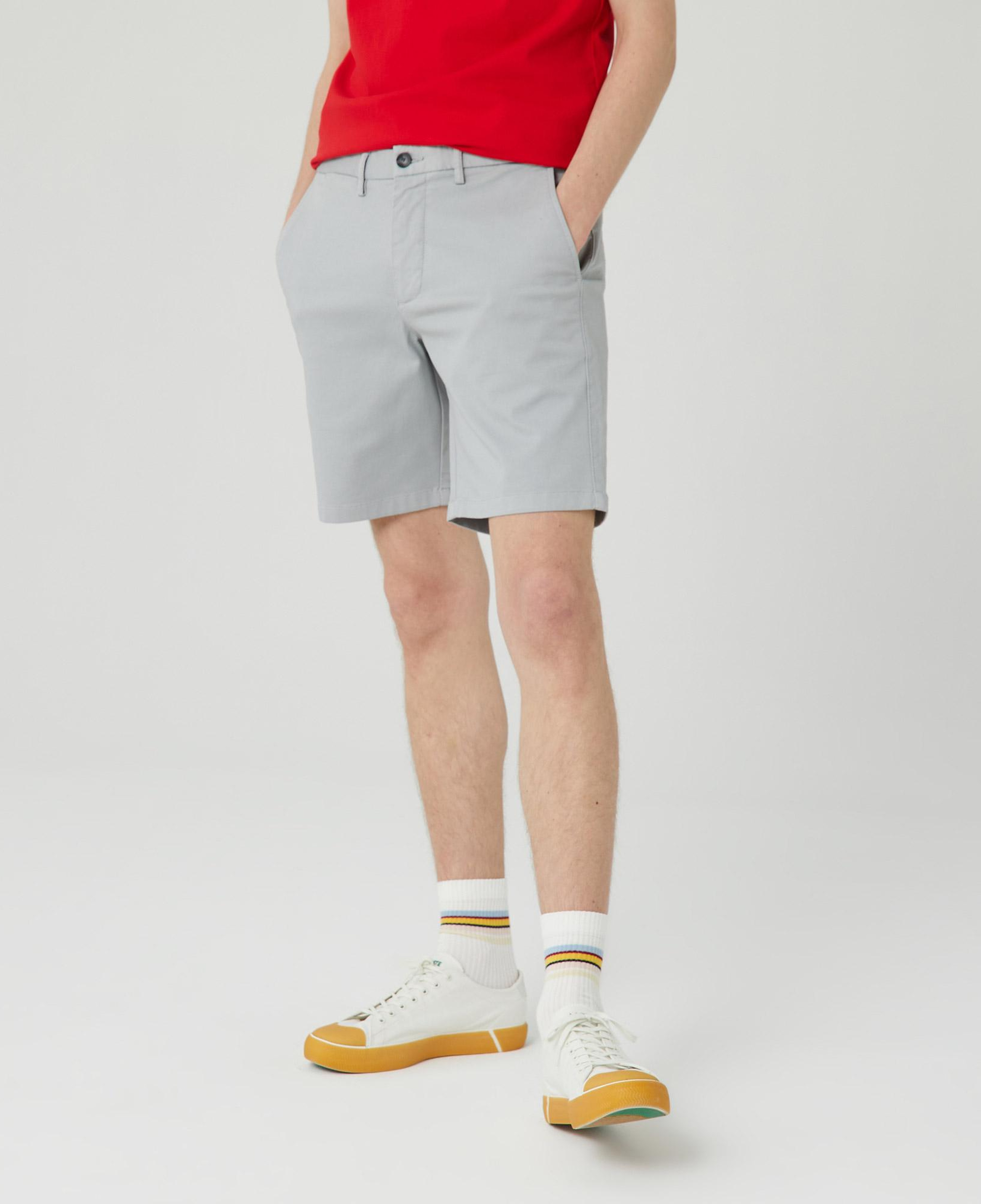 Erkek Regular Fit Gri Bermuda Şort