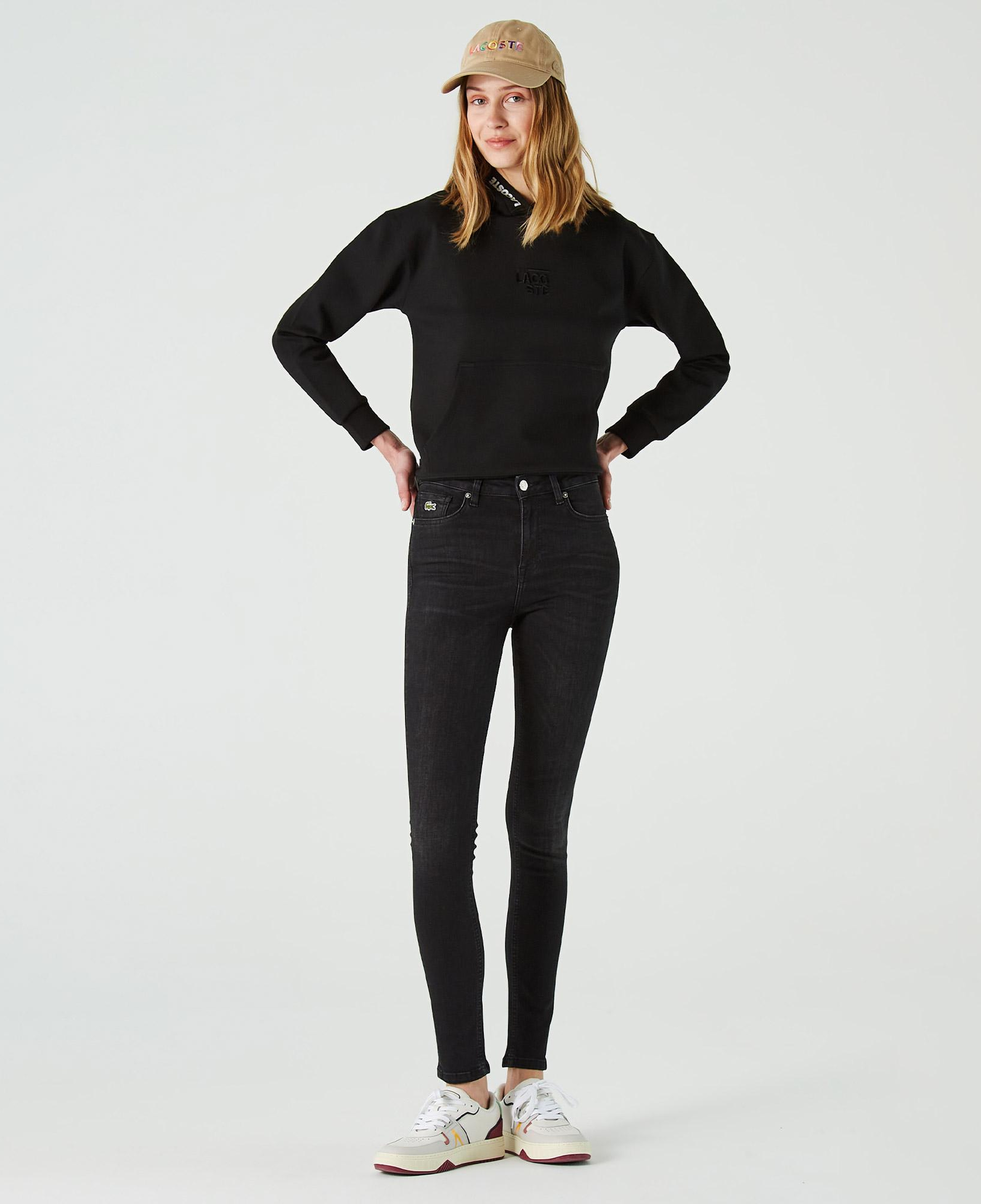 Lacoste Kadın Skinny Fit Denim Koyu Gri Pantolon