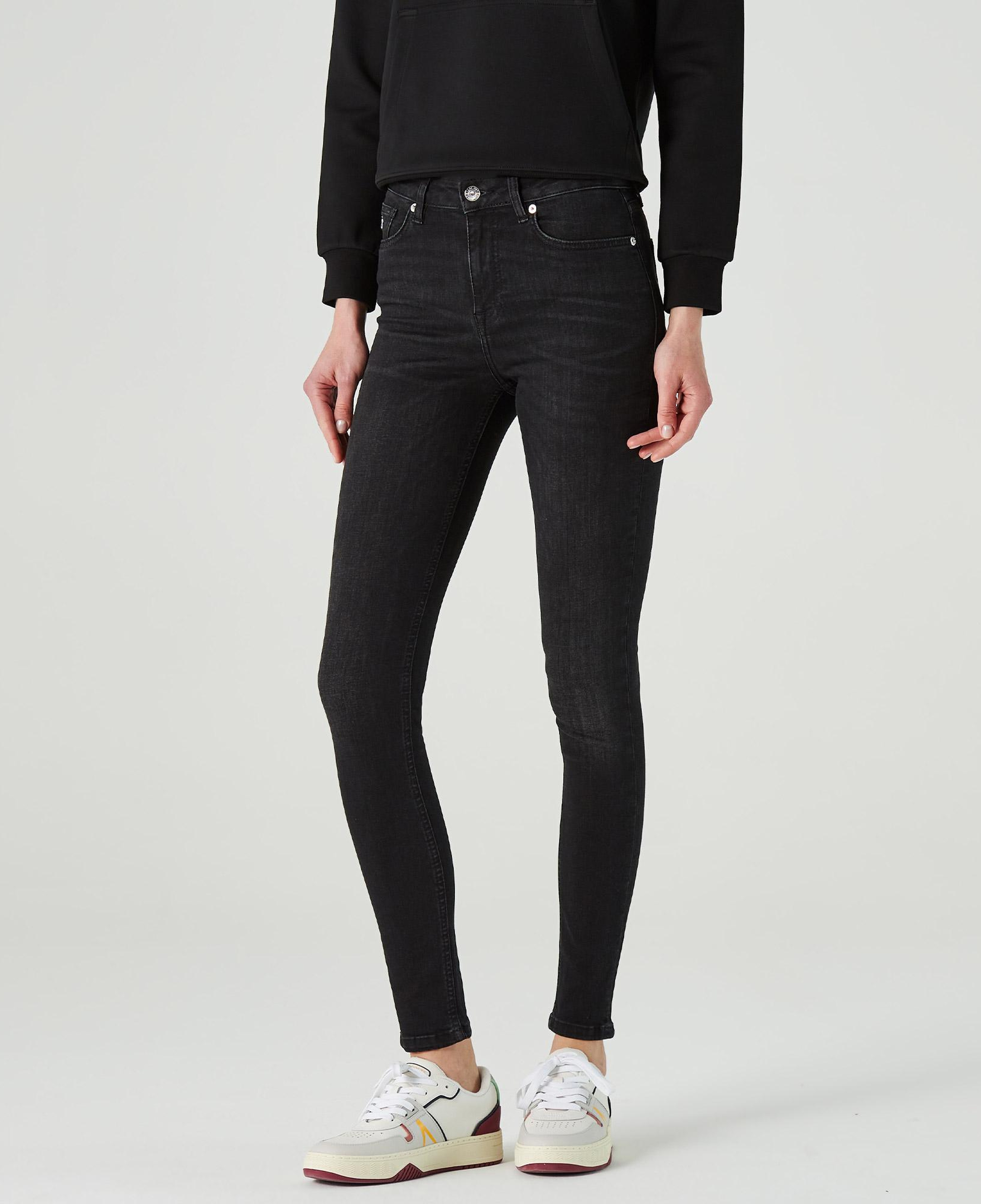 Lacoste Kadın Skinny Fit Denim Koyu Gri Pantolon