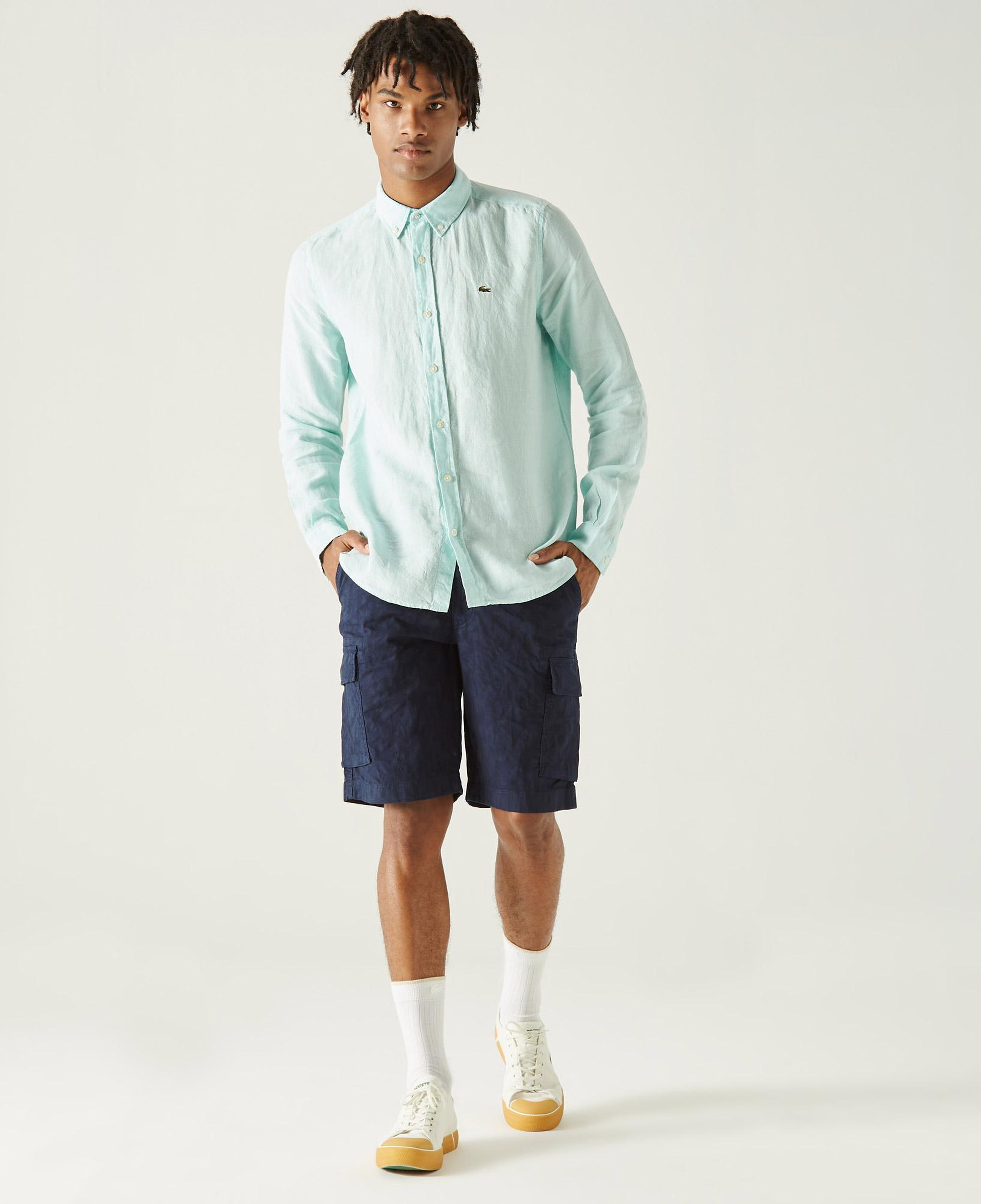 Lacoste Erkek Lacivert Desenli Bermuda