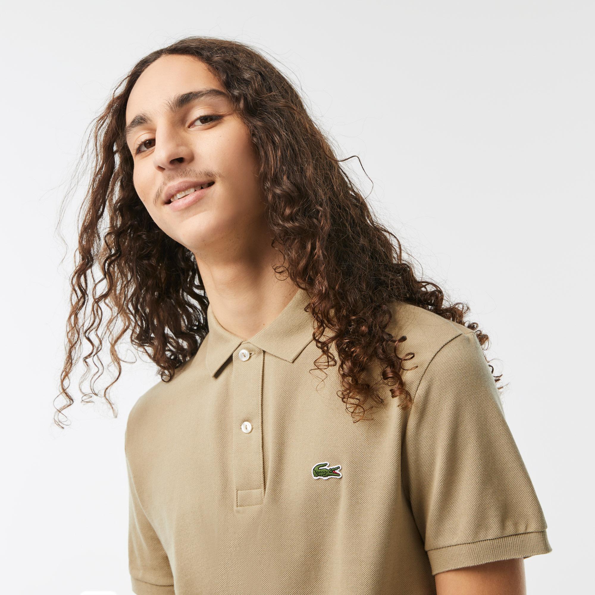 L.12.12 Erkek Slim Fit Bej Polo