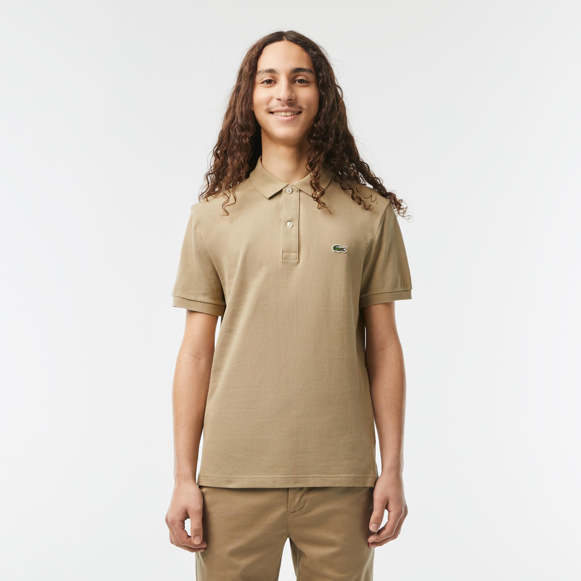 L.12.12 Erkek Slim Fit Bej Polo