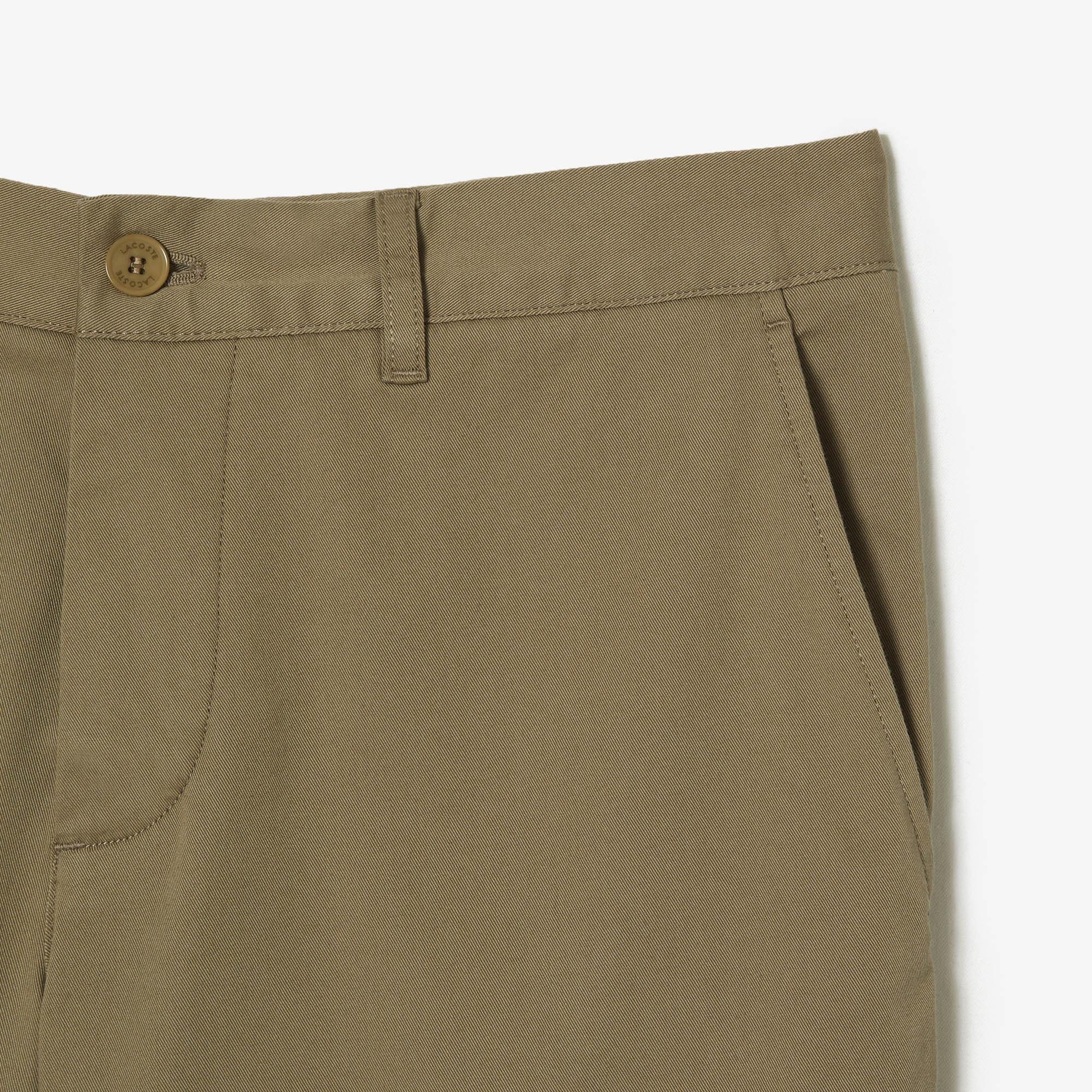 Erkek Slim Fit Bej Bermuda