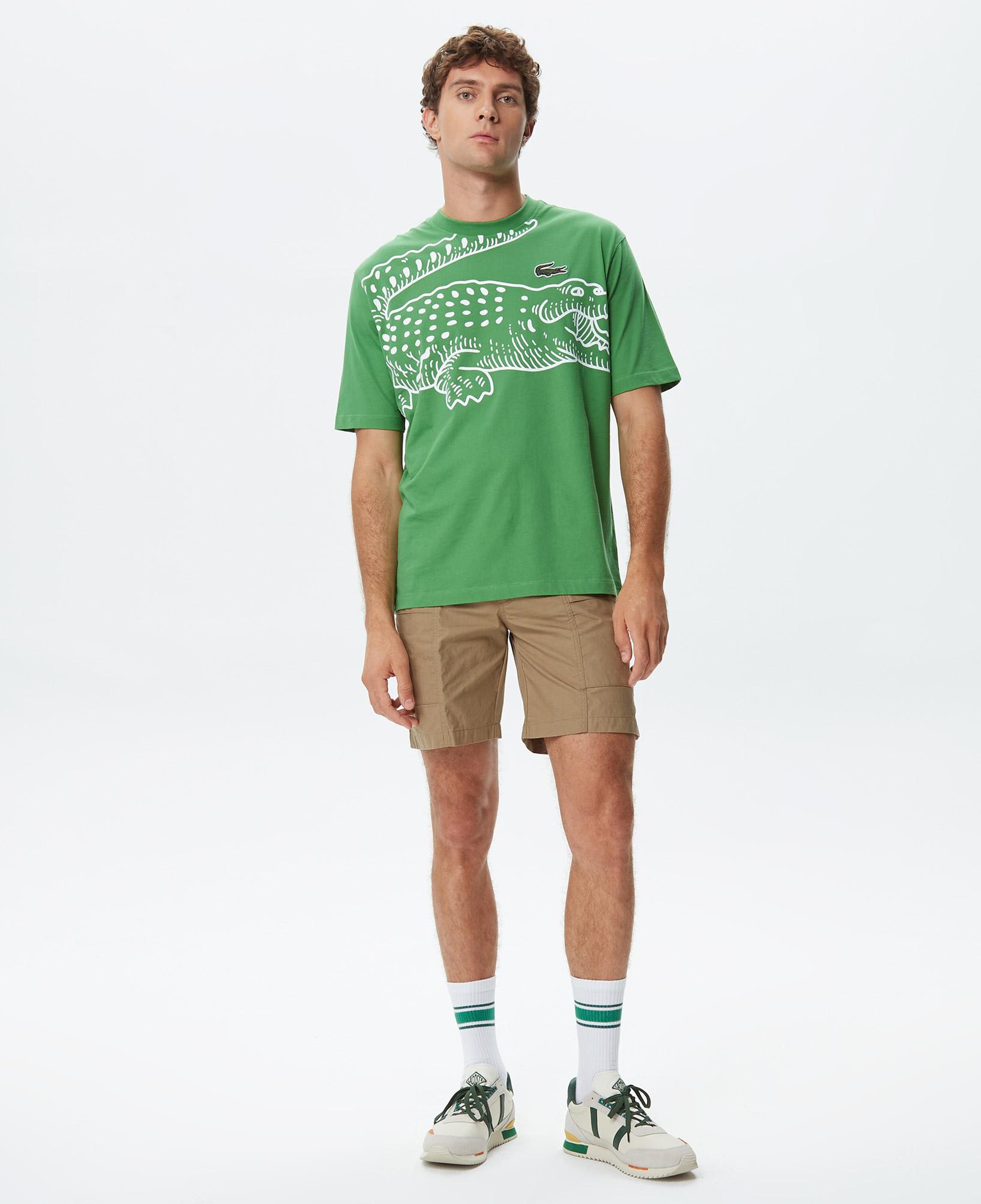 Erkek Regular Fit Bej Bermuda