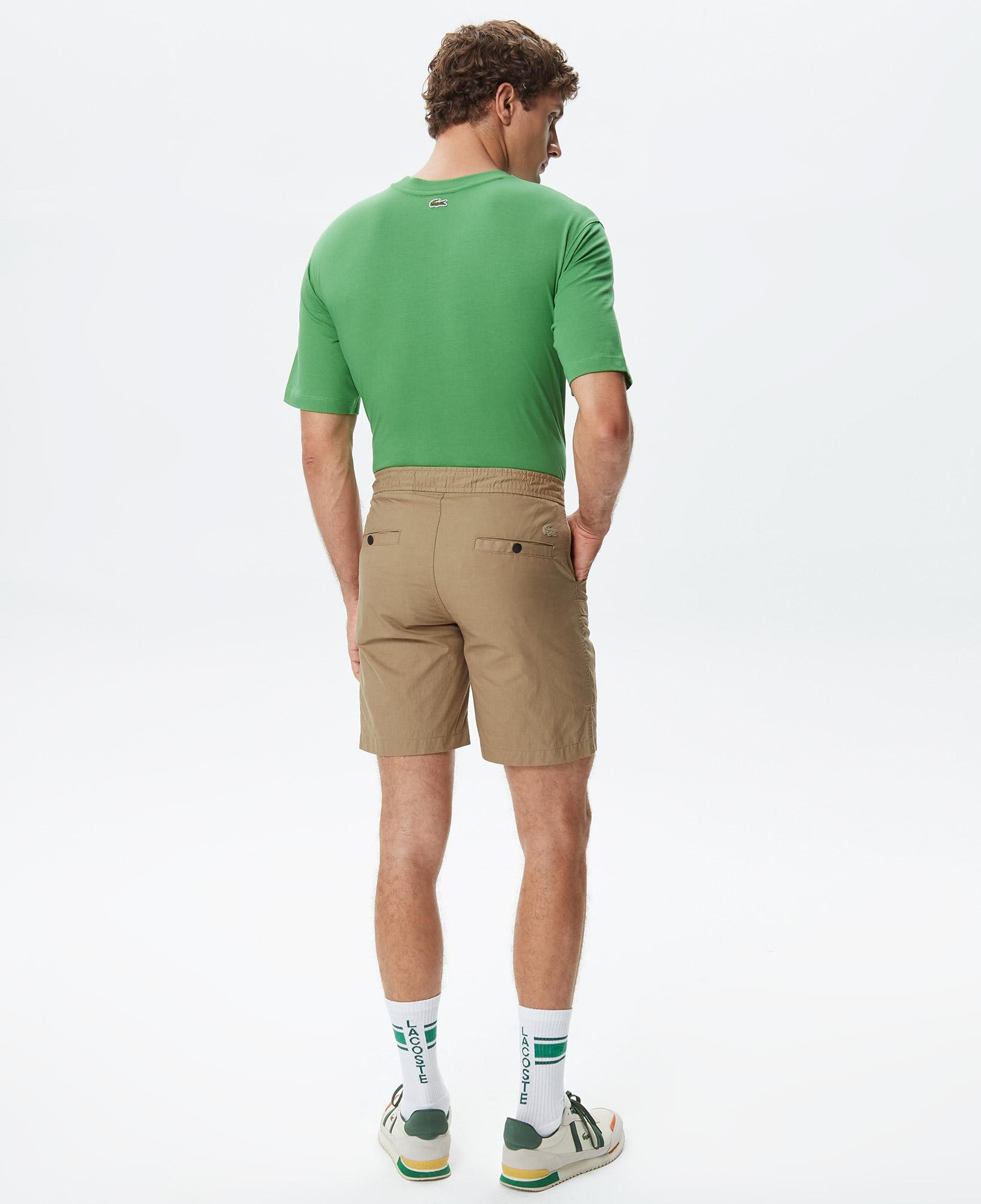 Erkek Regular Fit Bej Bermuda