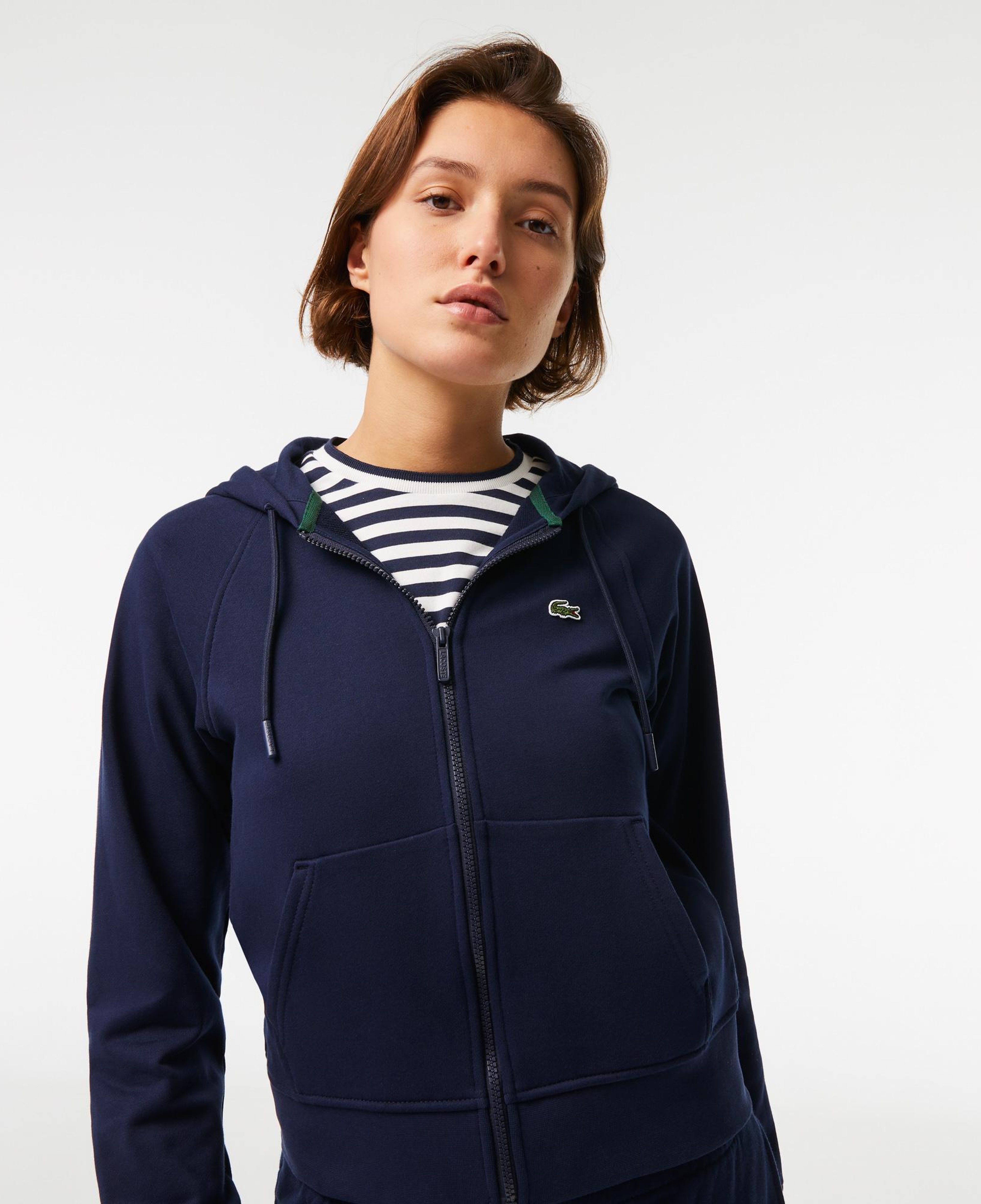 Kadın Regular Fit Kapüşonlu Lacivert Sweatshirt