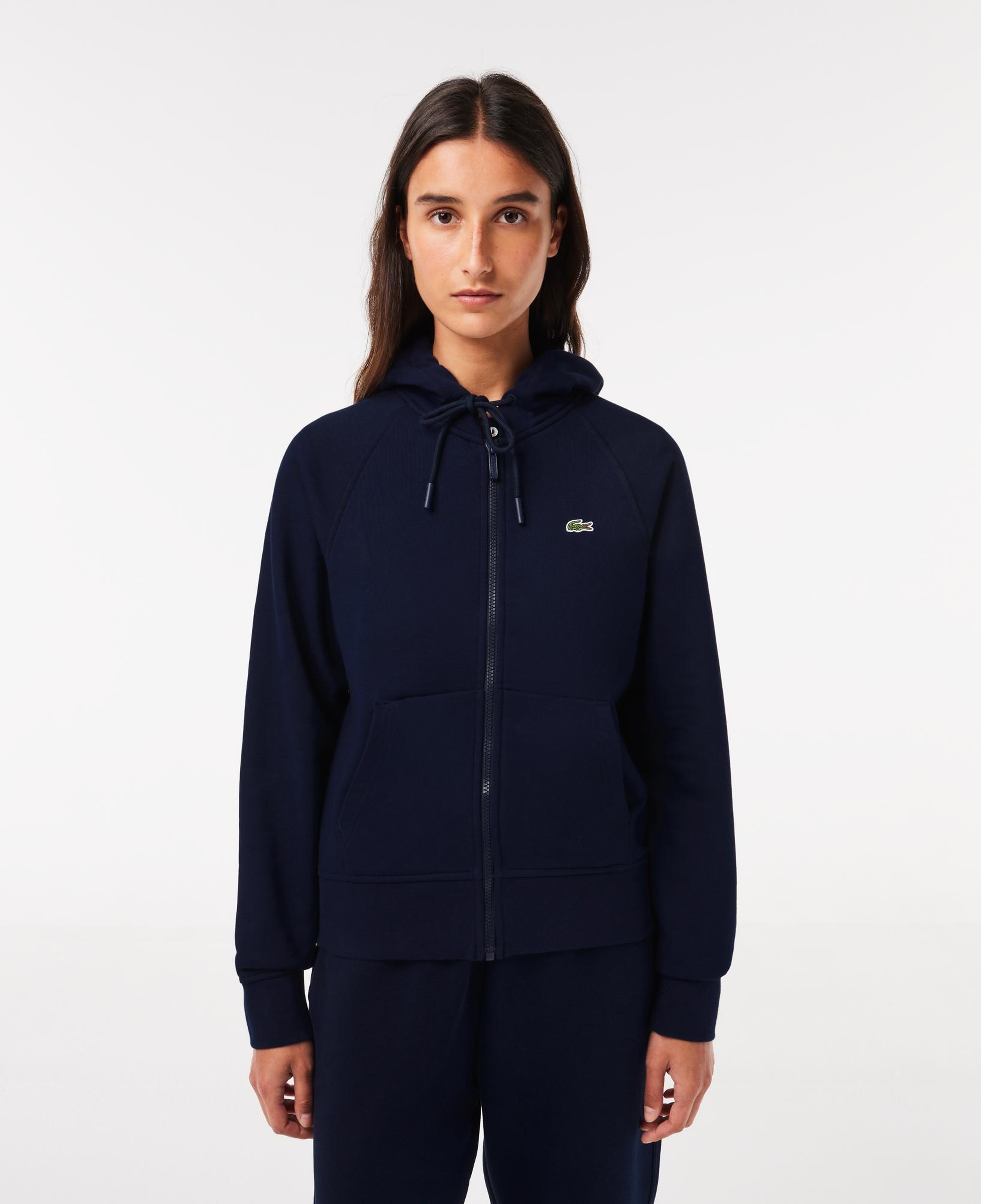 Kadın Regular Fit Kapüşonlu Lacivert Sweatshirt
