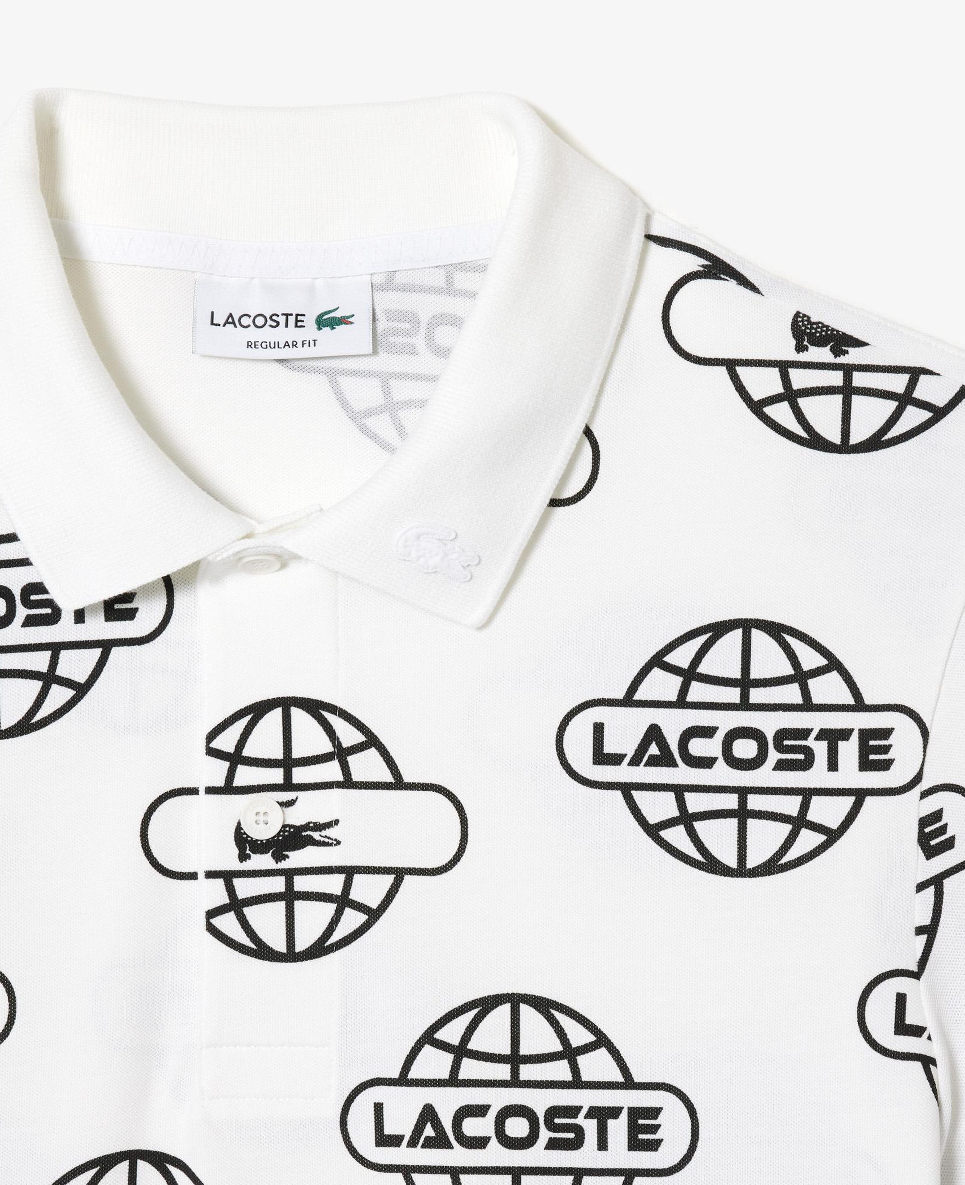 Lacoste Movement Erkek Regular Fit Organik Pamuk Baskılı Beyaz Polo