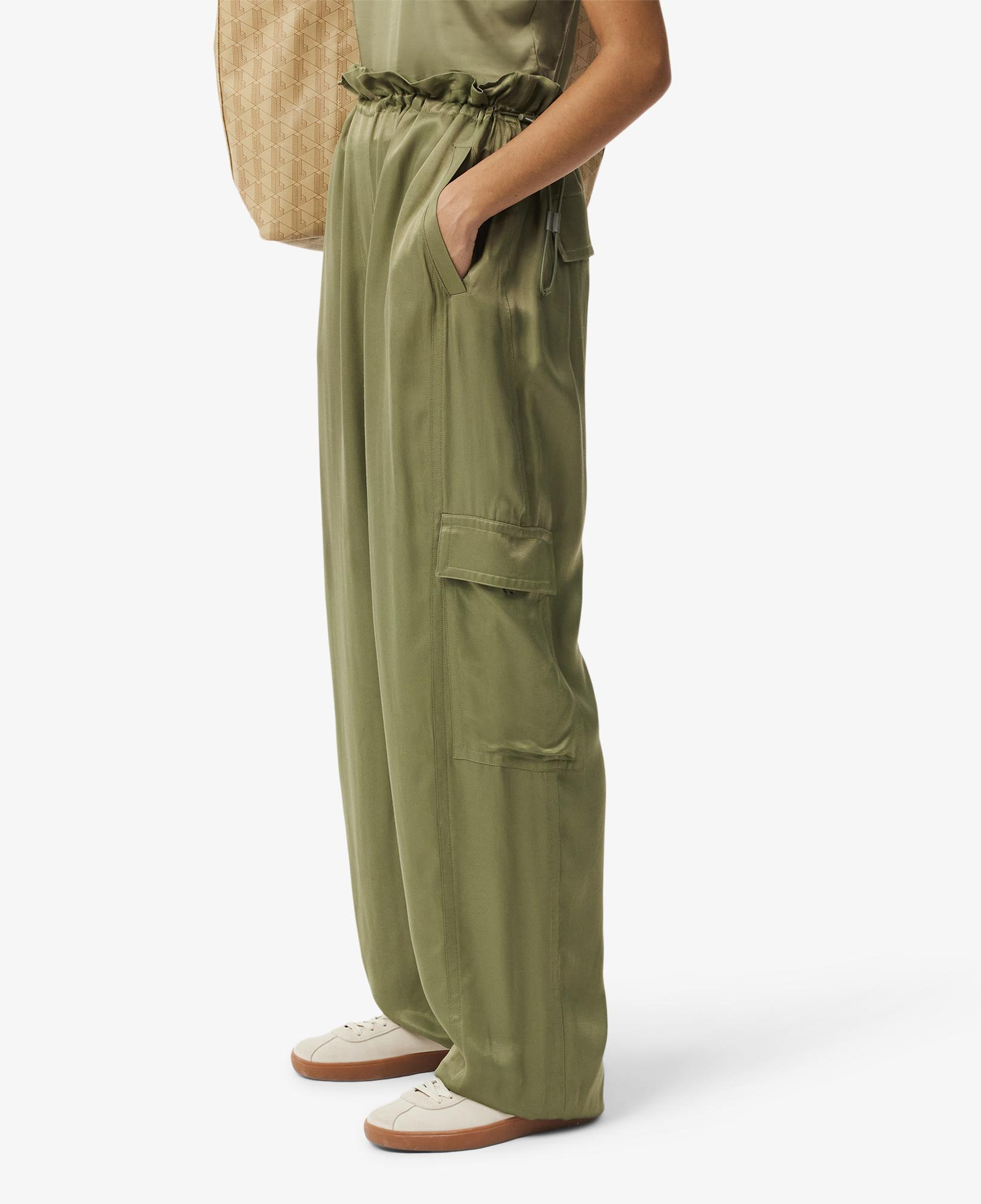 Kadın Oversize Fit Haki Kargo Pantolon